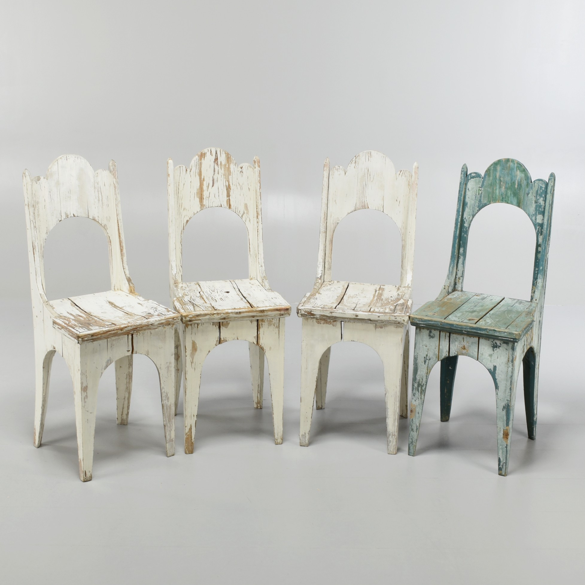 STOLAR i trä, Allmoge, Sekeskifte/tidigt 1900-tal, 4 st.