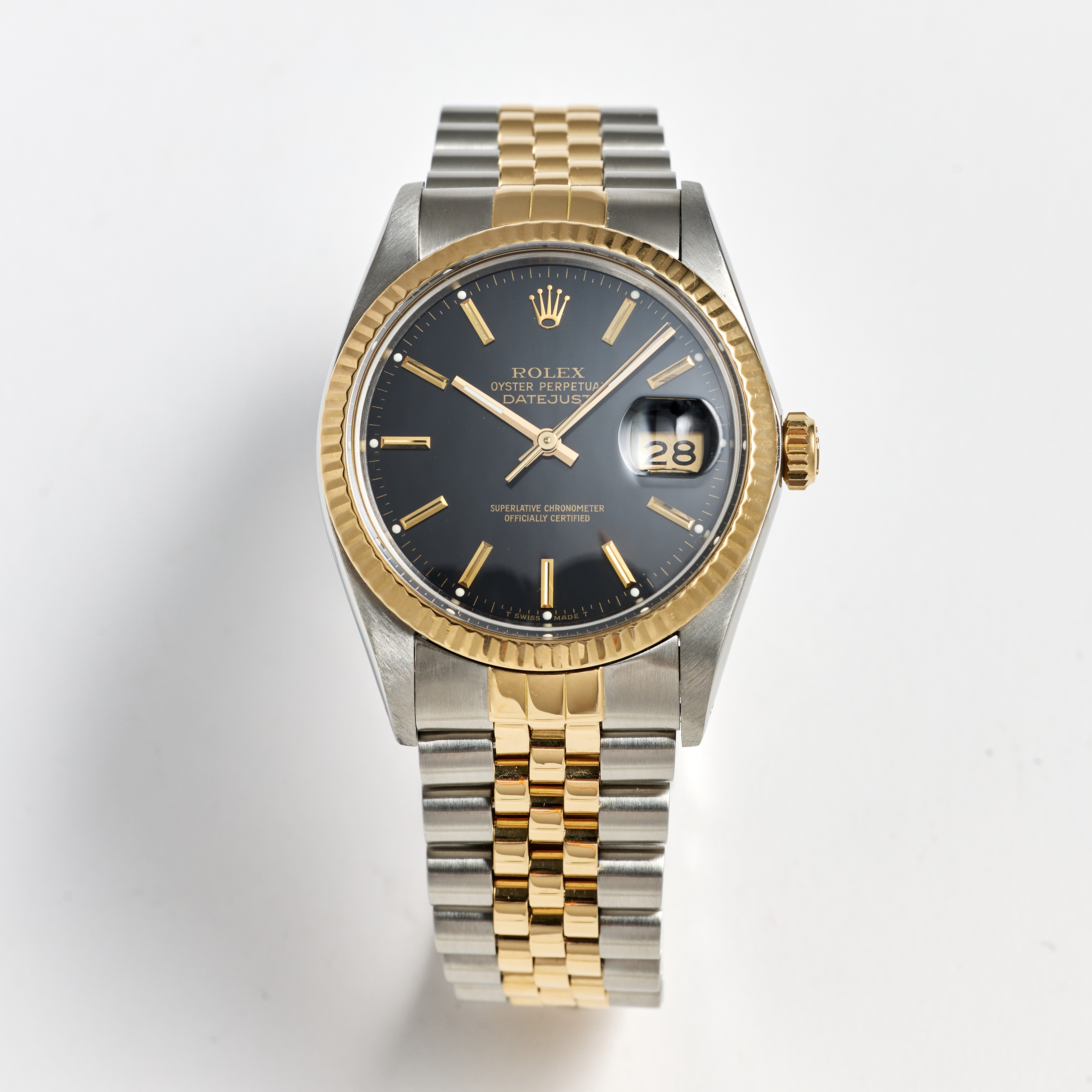 ROLEX, Oyster Perpetual, Datejust, Chronometer, armbandsur, 36 mm, stål/guld, ca 1983.