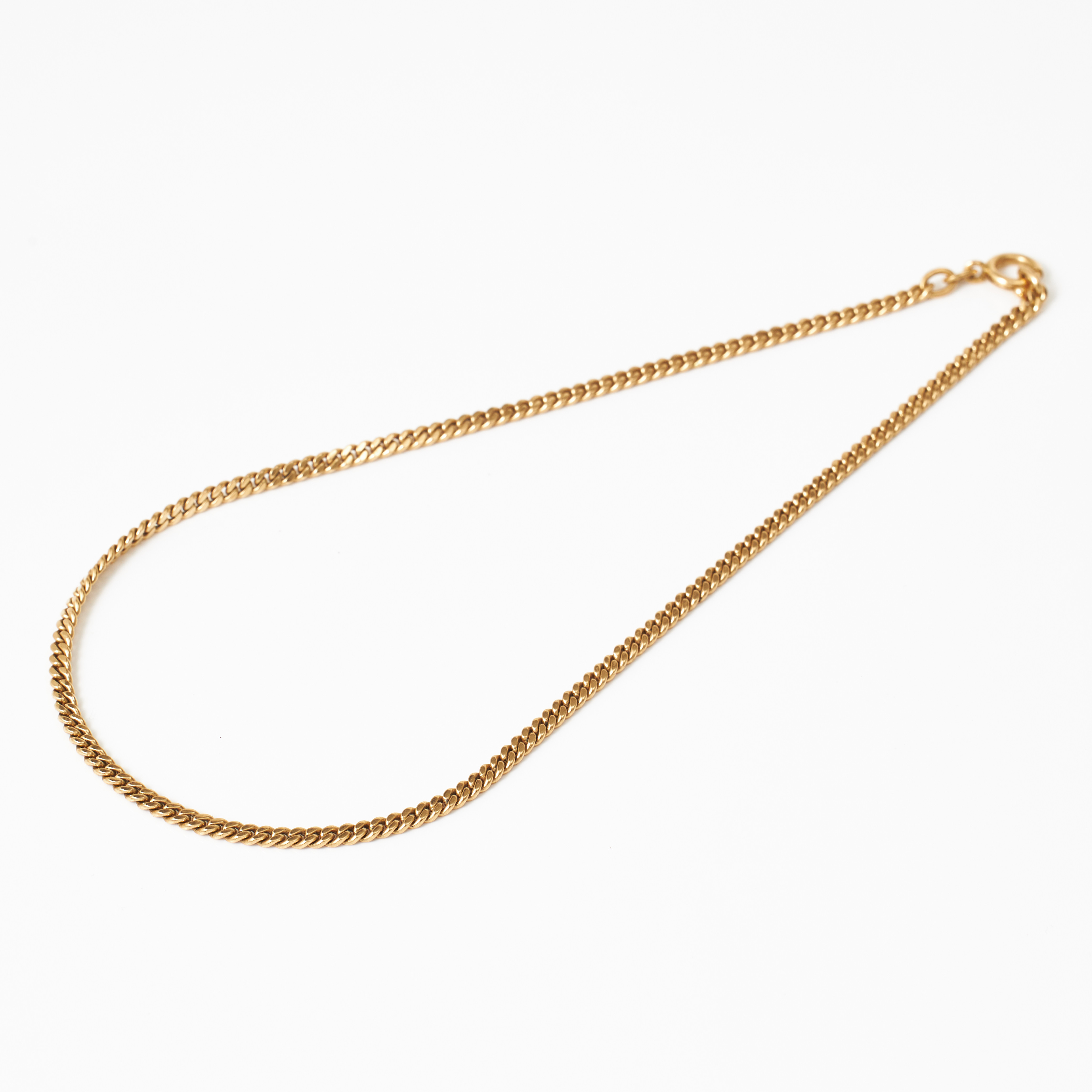 HALSKEDJA, 18 k guld, manglad pansarlänk, C F Carlman, Stockholm 1913.