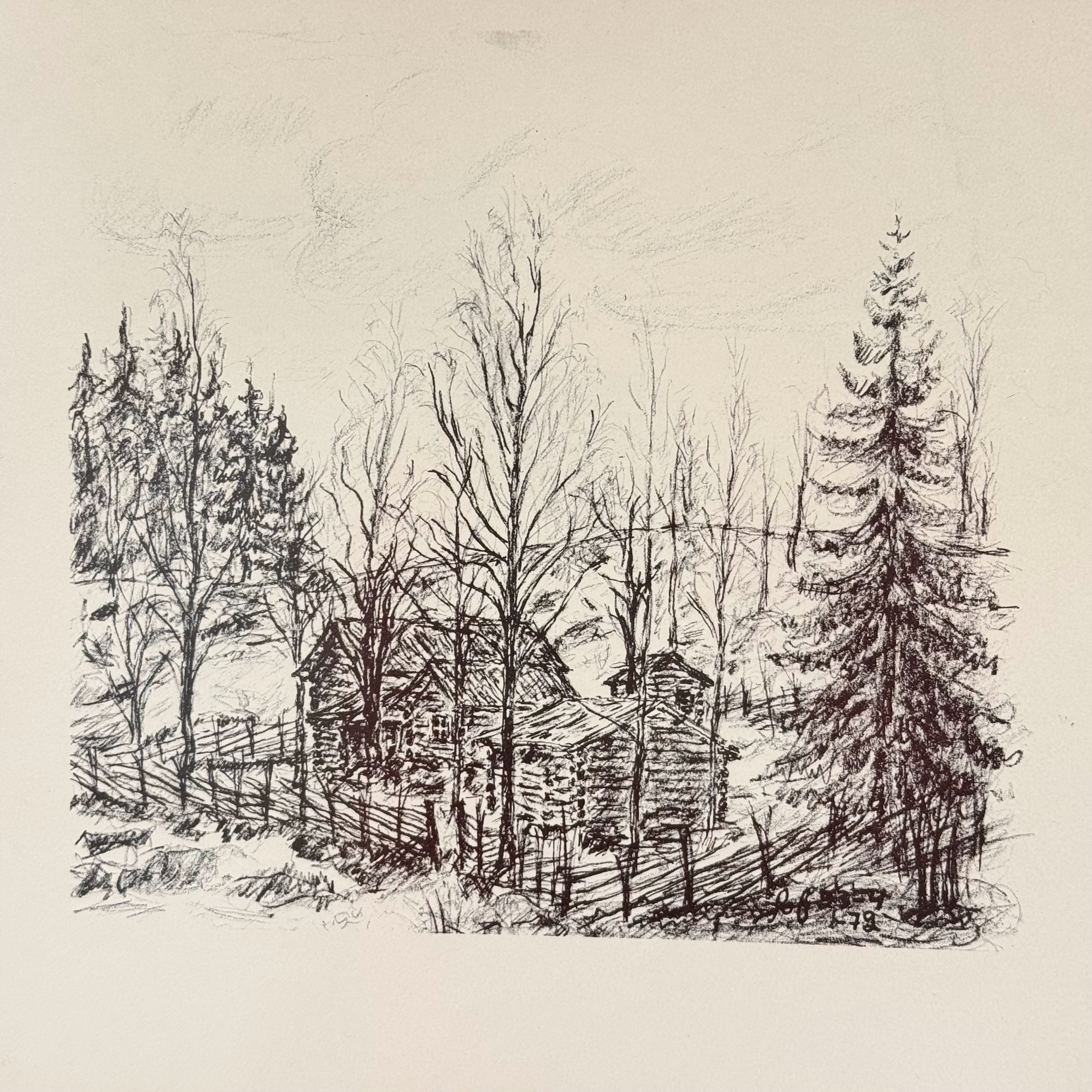 TECKNING - Oidentifierad konstnär , Signerad och daterad -72.