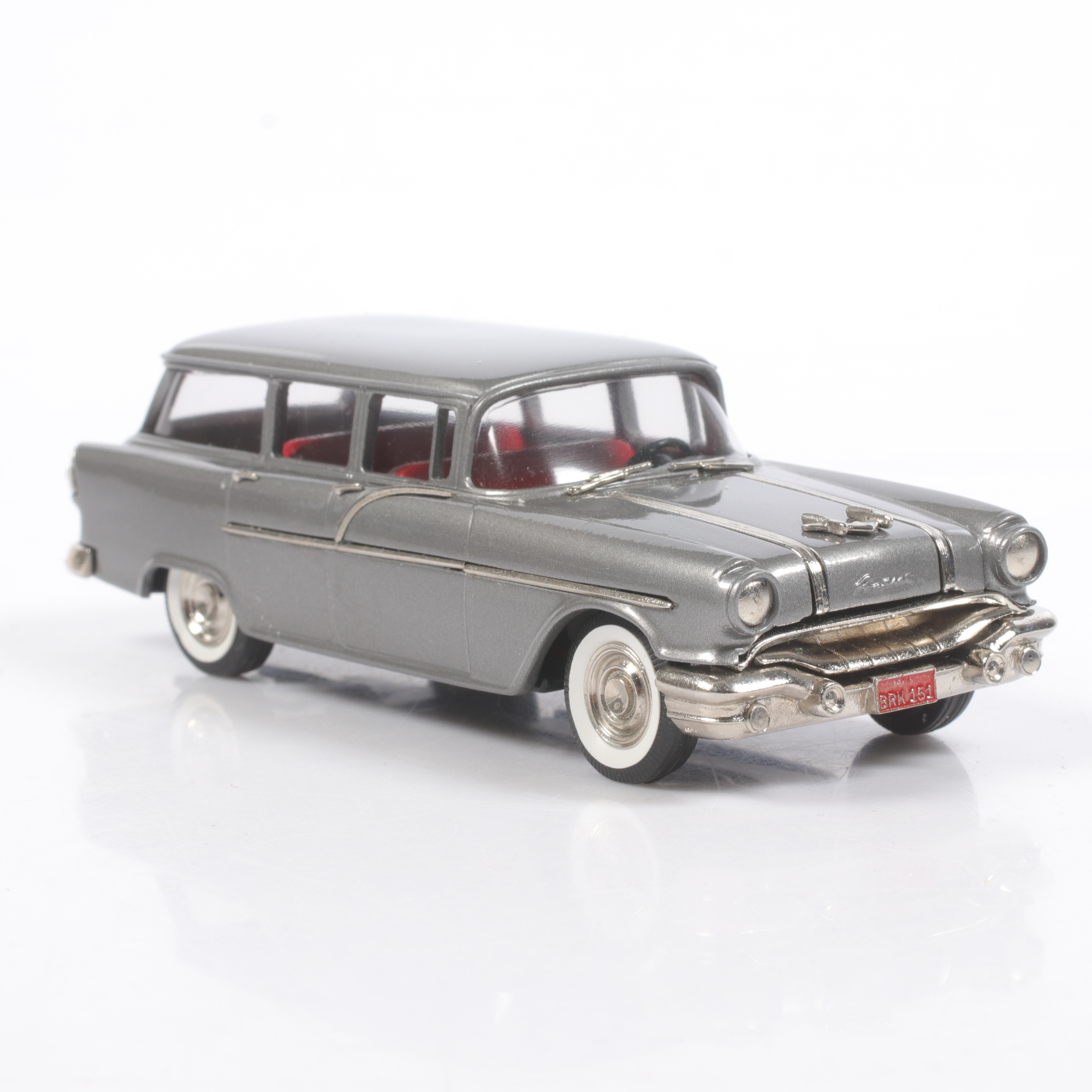 MODELLBIL, metall/resin, Pontiac Chieftain 860, 4 Door Station Wagon, 1956, Brooklin Models, skala 1:43.