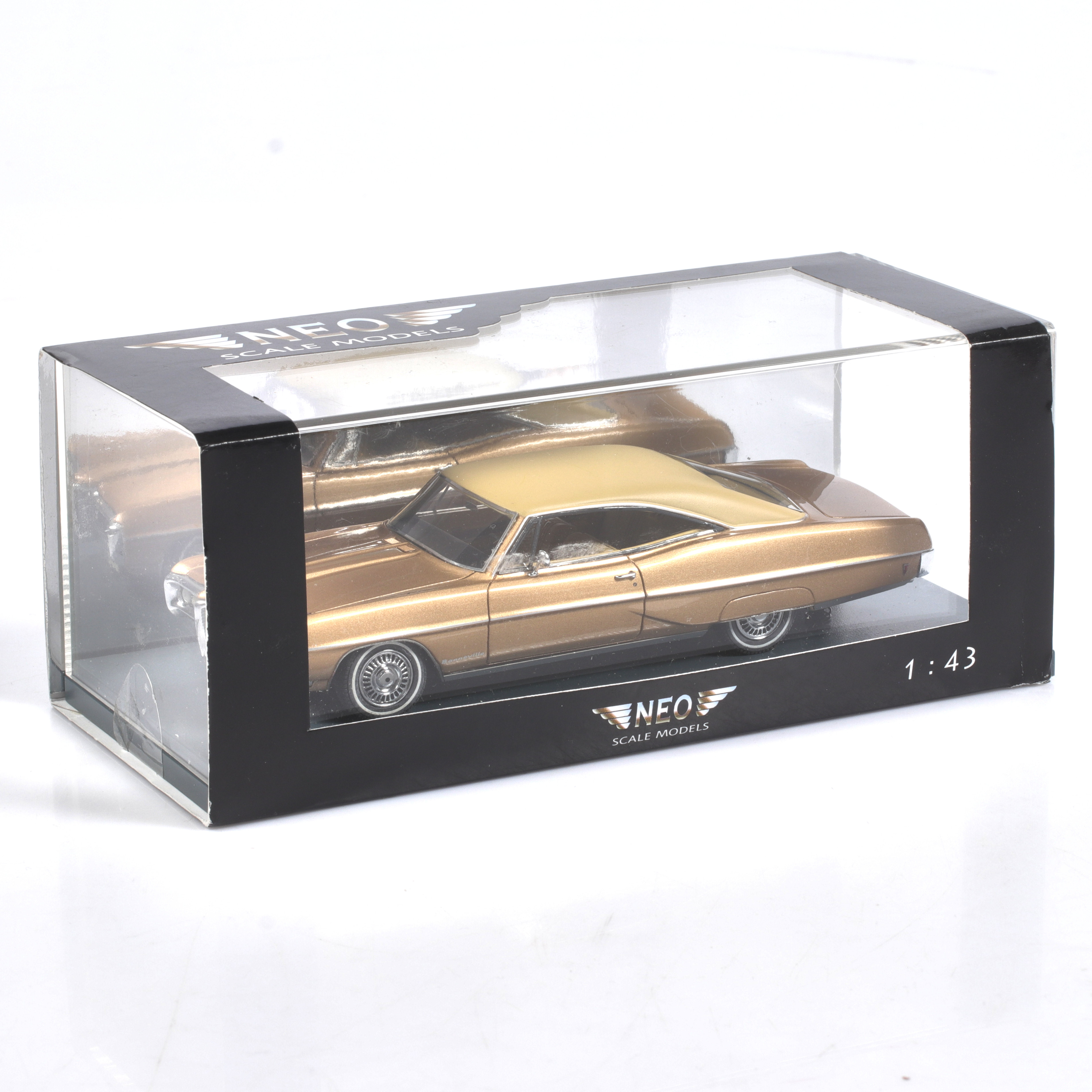 MODELLBIL, metall/resin, Pontiac Bonneville HT Coupé, NEO Models, skala 1:43.