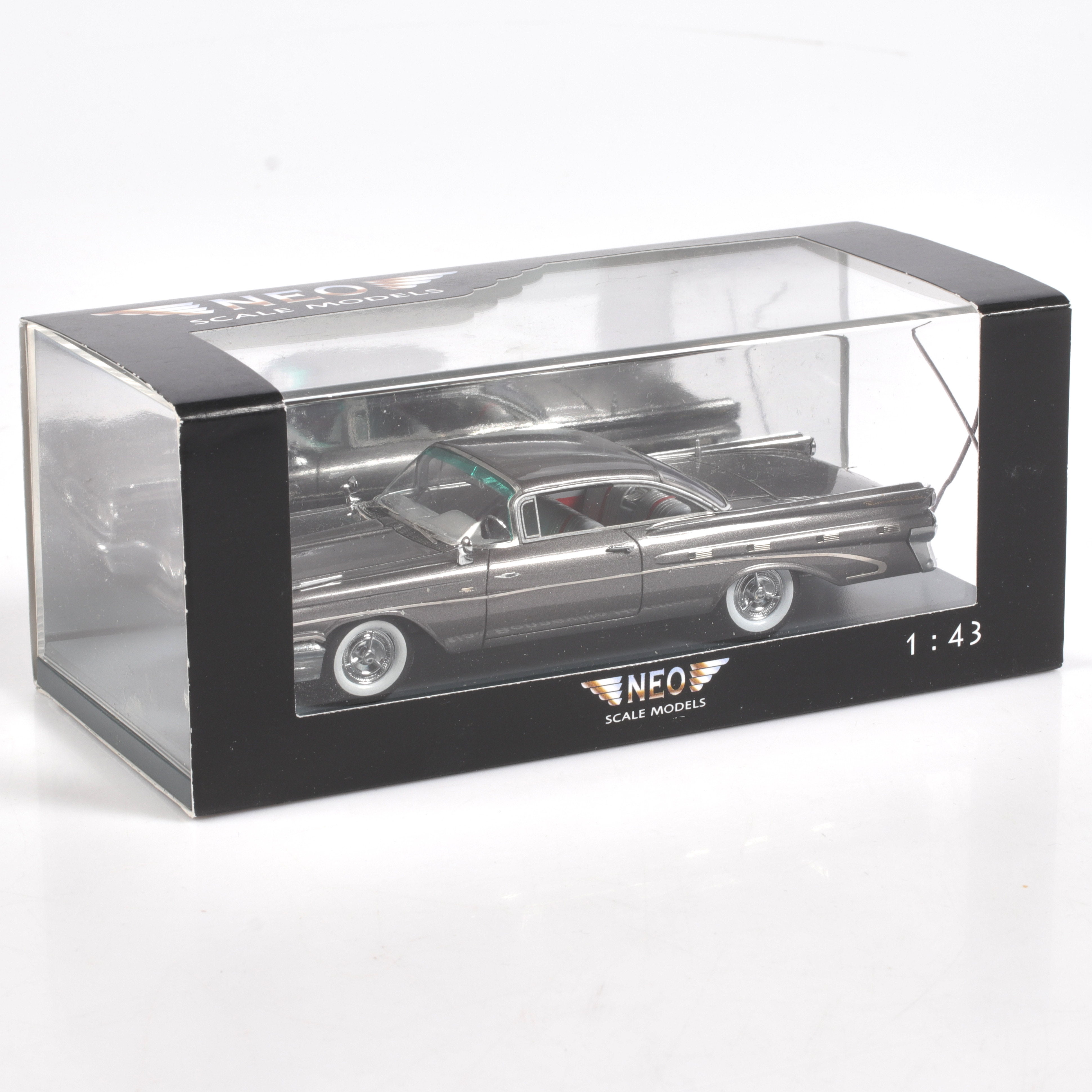 MODELLBIL, metall/resin, Pontiac Bonneville Hardtop, 1959, NEO Models, skala 1:43.