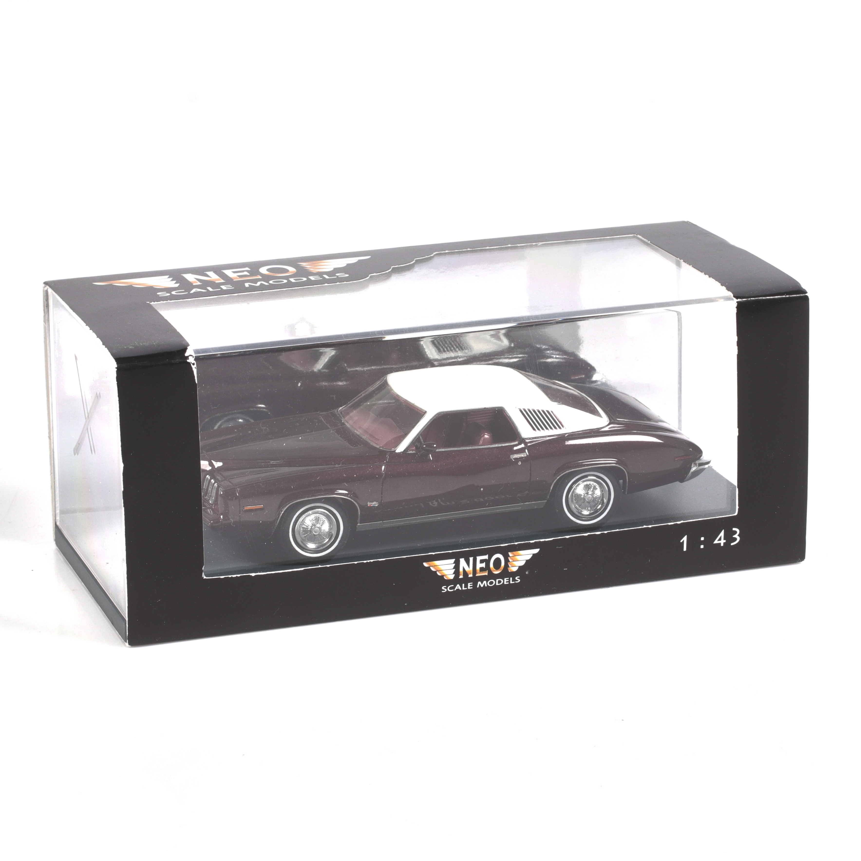 MODELLBIL, metall/resin, Pontiac Grand Am, 2 Door Coupé, NEO Models, skala 1:43.