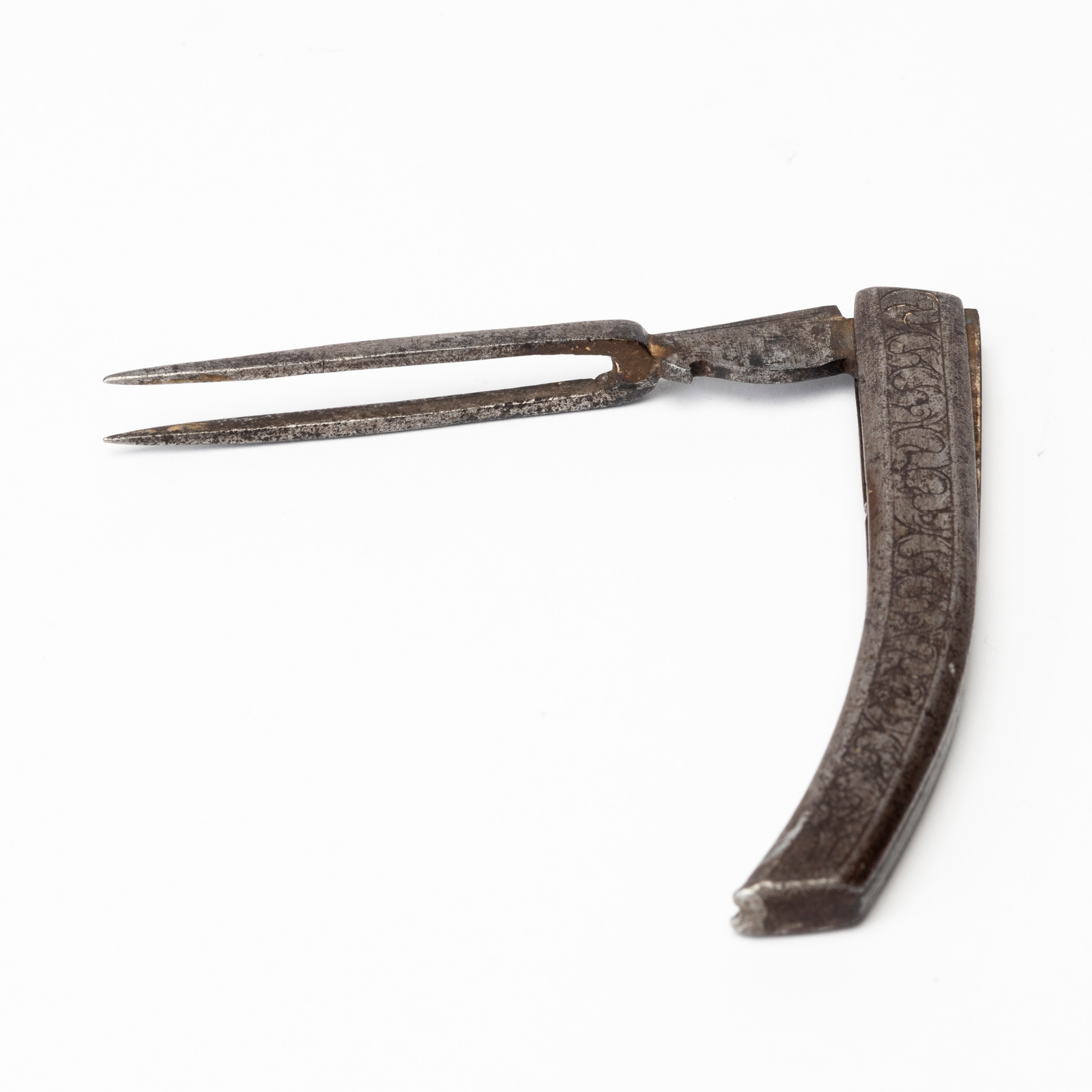 GAFFEL, fällbar, järn, 1700-tal.