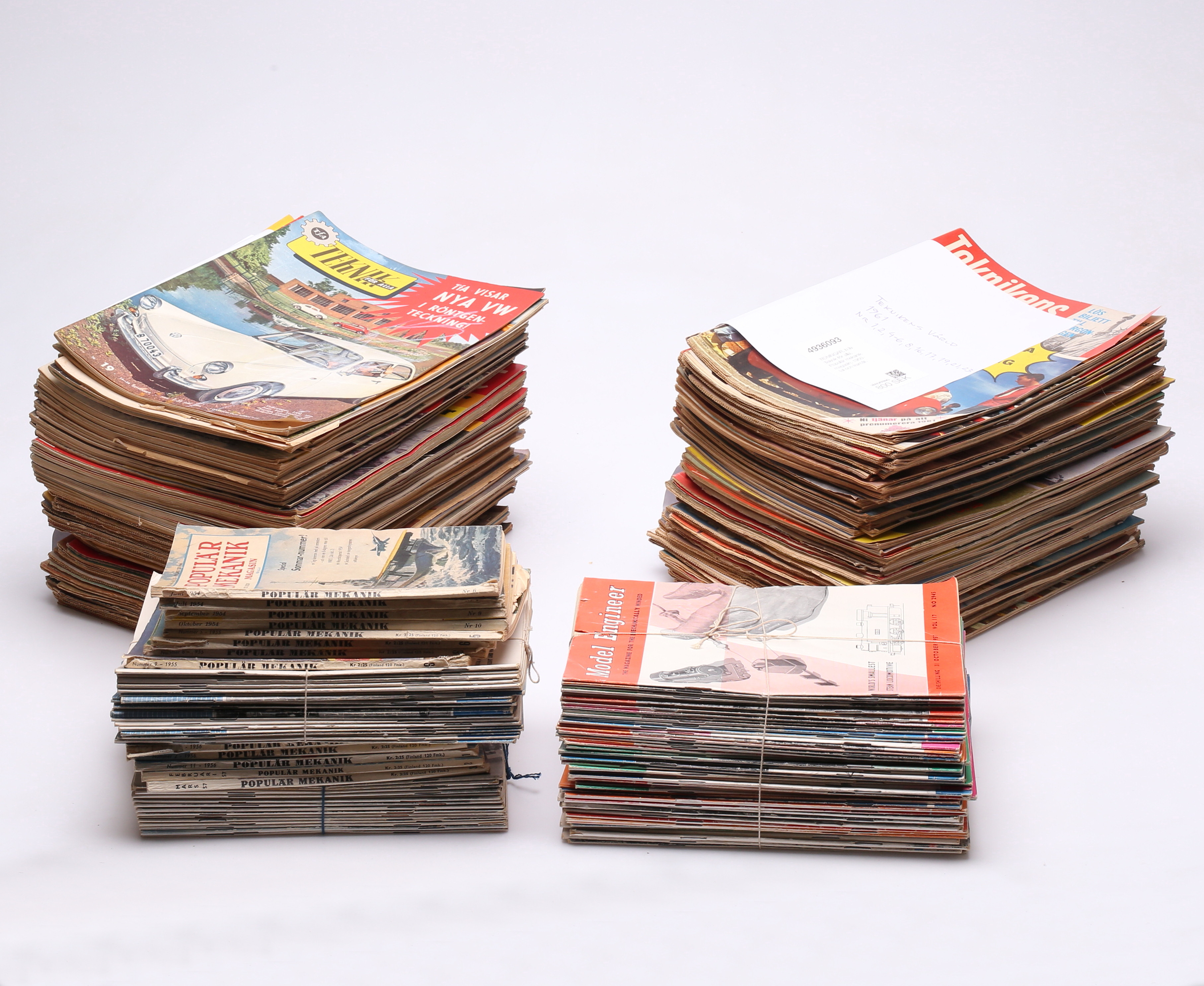 TIDNINGAR, b.la Teknik för alla, Populär mekanik magasin, 1950-tal och framåt.