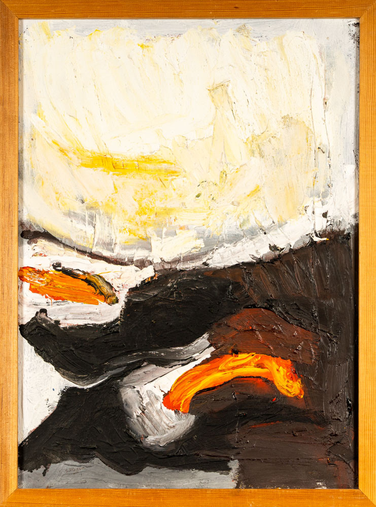 SIXTEN FAGER. Olja på duk "Höstljus" Signerad 1900-tal.