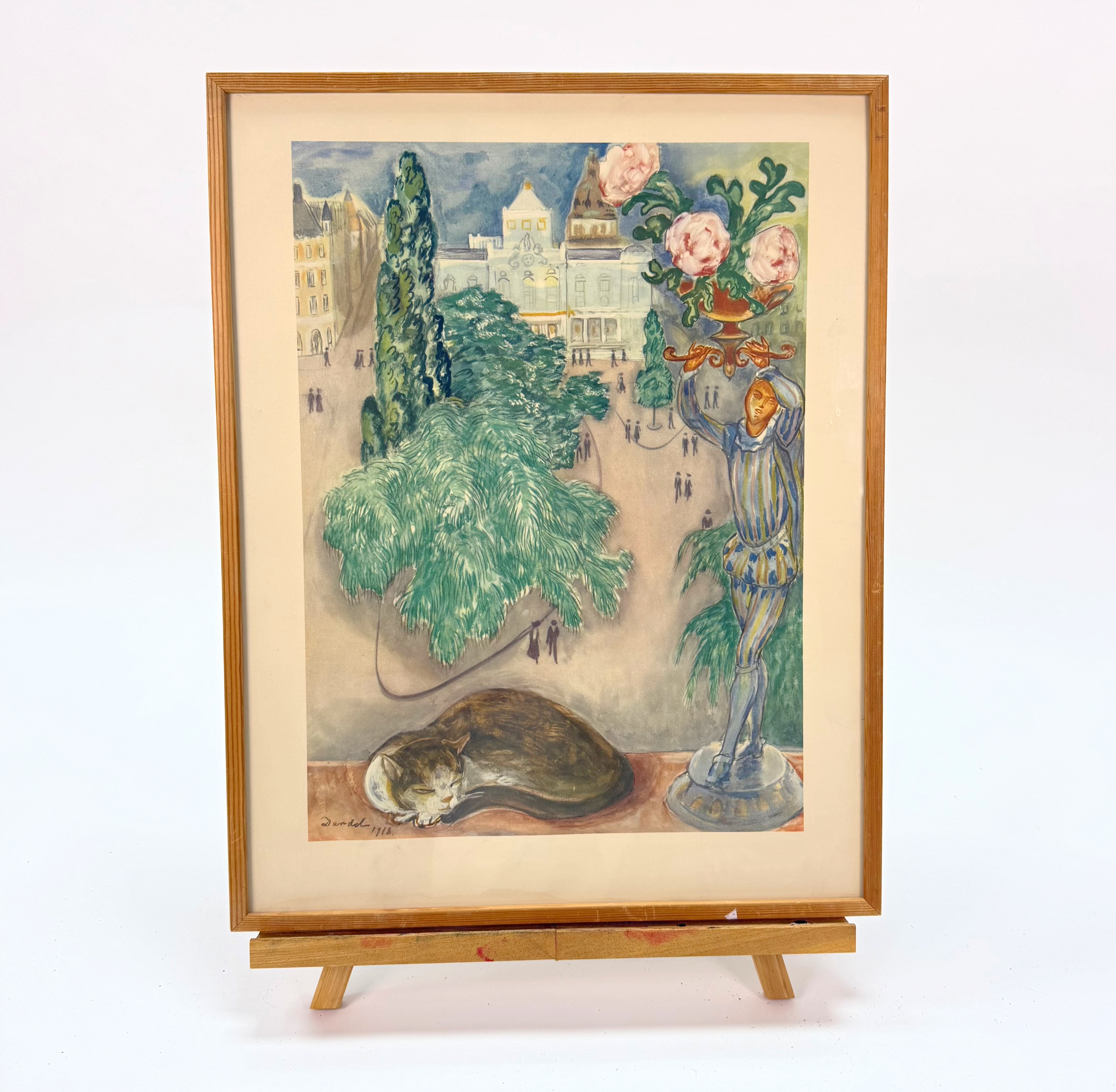 NILS DARDEL. REPRODUKTIONSTRYCK, efter Nils Dardel.1900-talets mitt.