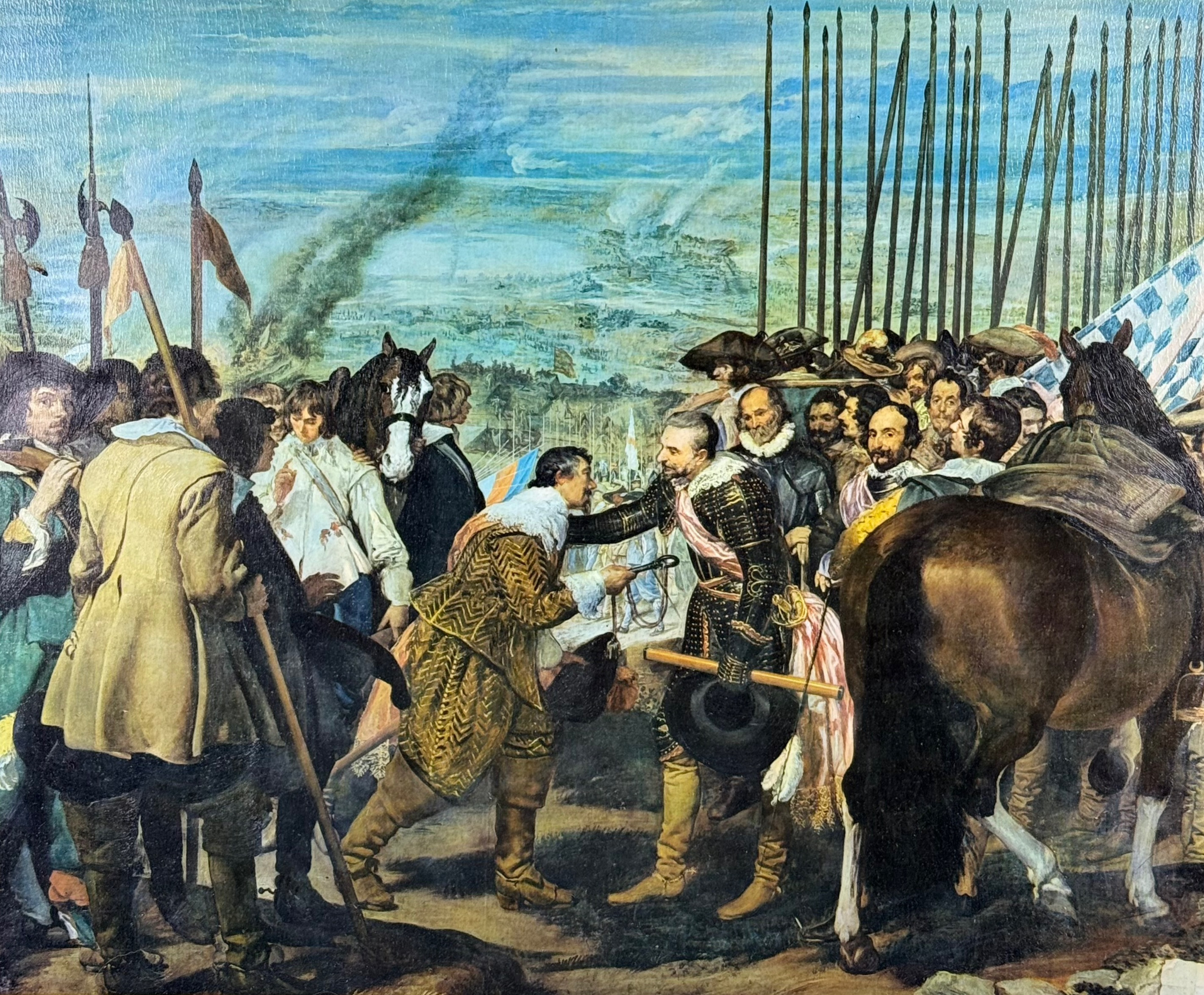 DIEGO VELÁZQUEZ. efter, kopia av okänd konstnär, de Breda o Las Lanzas.