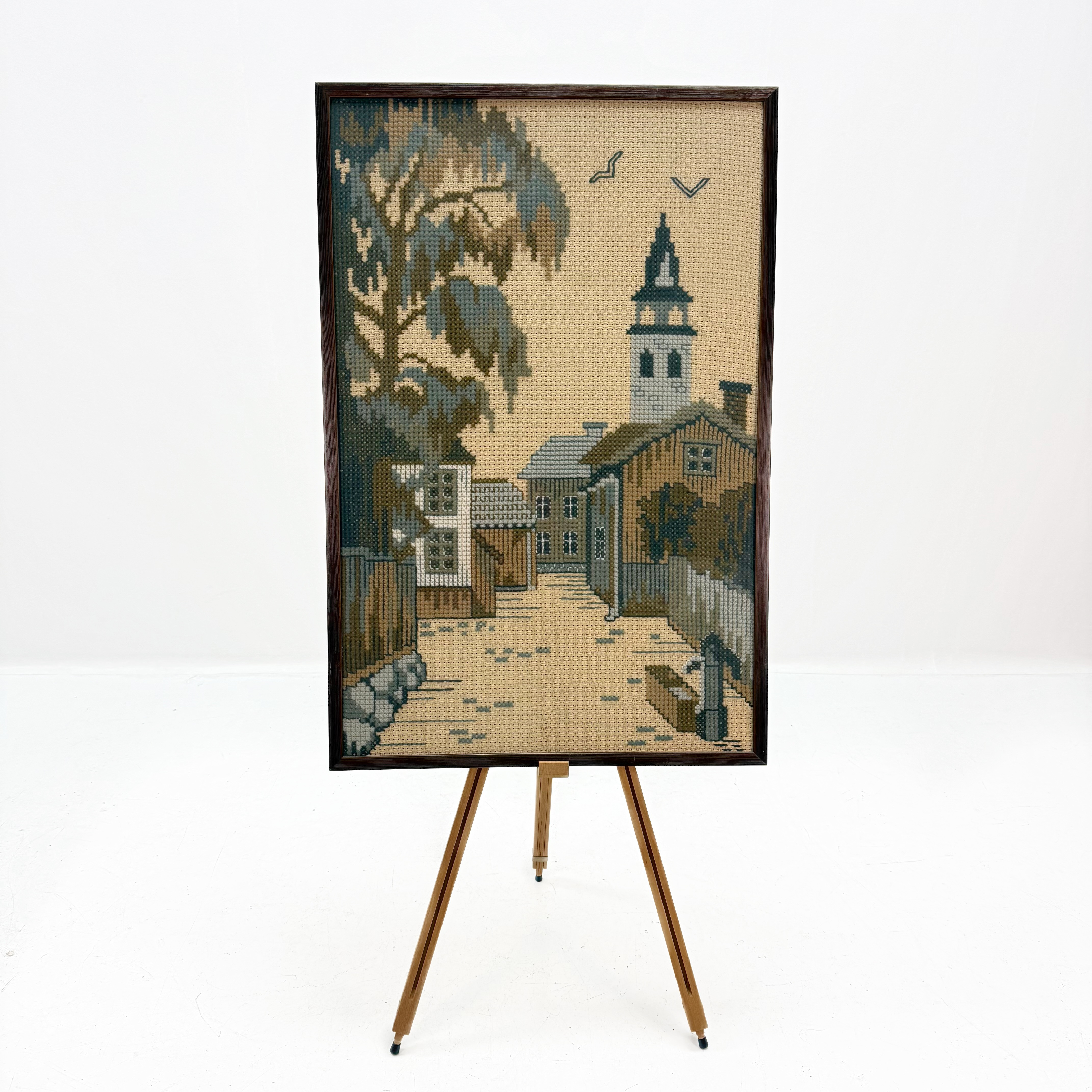 BRODERI TAVLA , "kyrkgatan", 1900 tal.