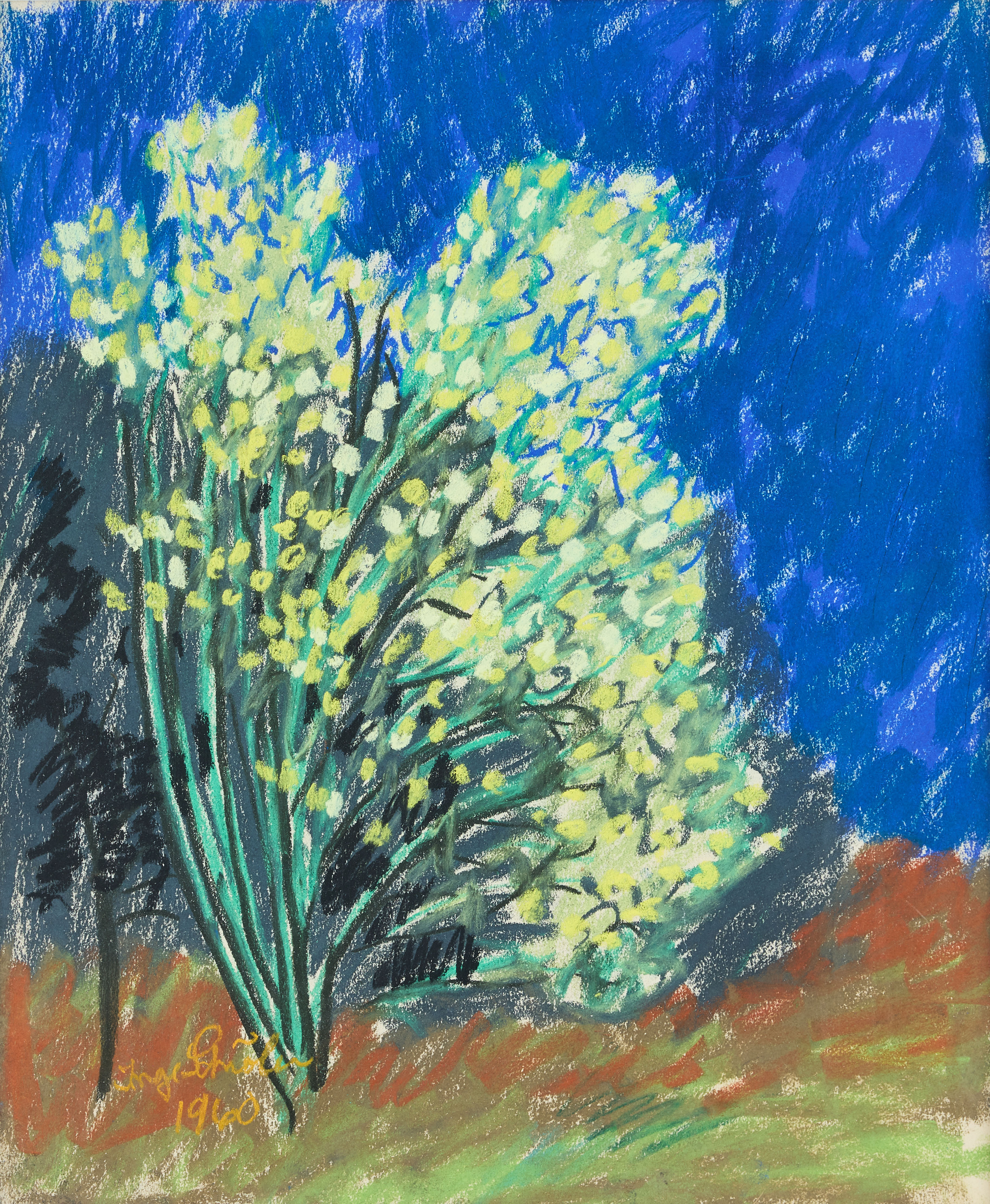 INGE SCHIÖLER. "Sälg vid bergfot".