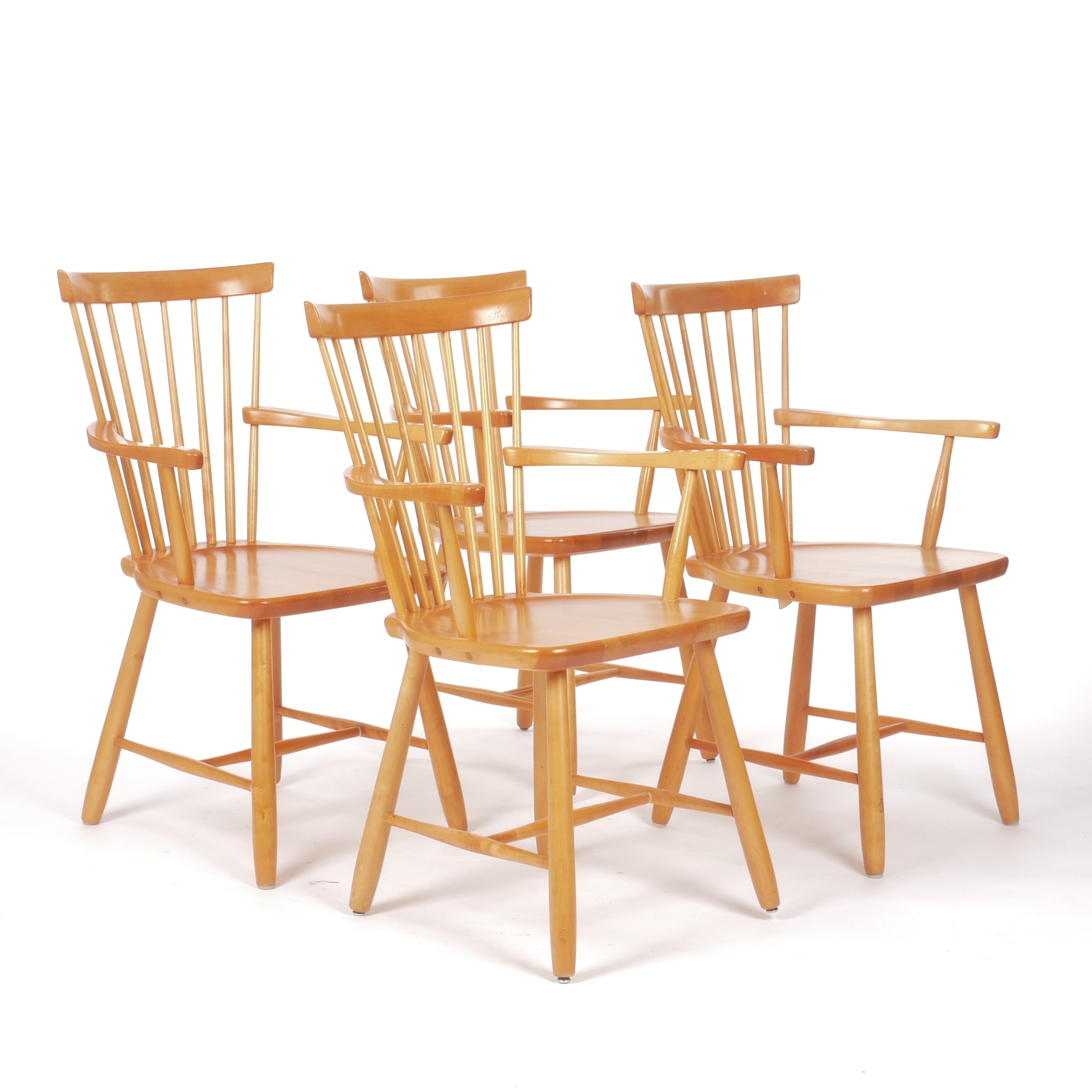 CARL MALMSTEN. Karmstolar, 4 st, "Lilla Åland", Stolab, 1990.