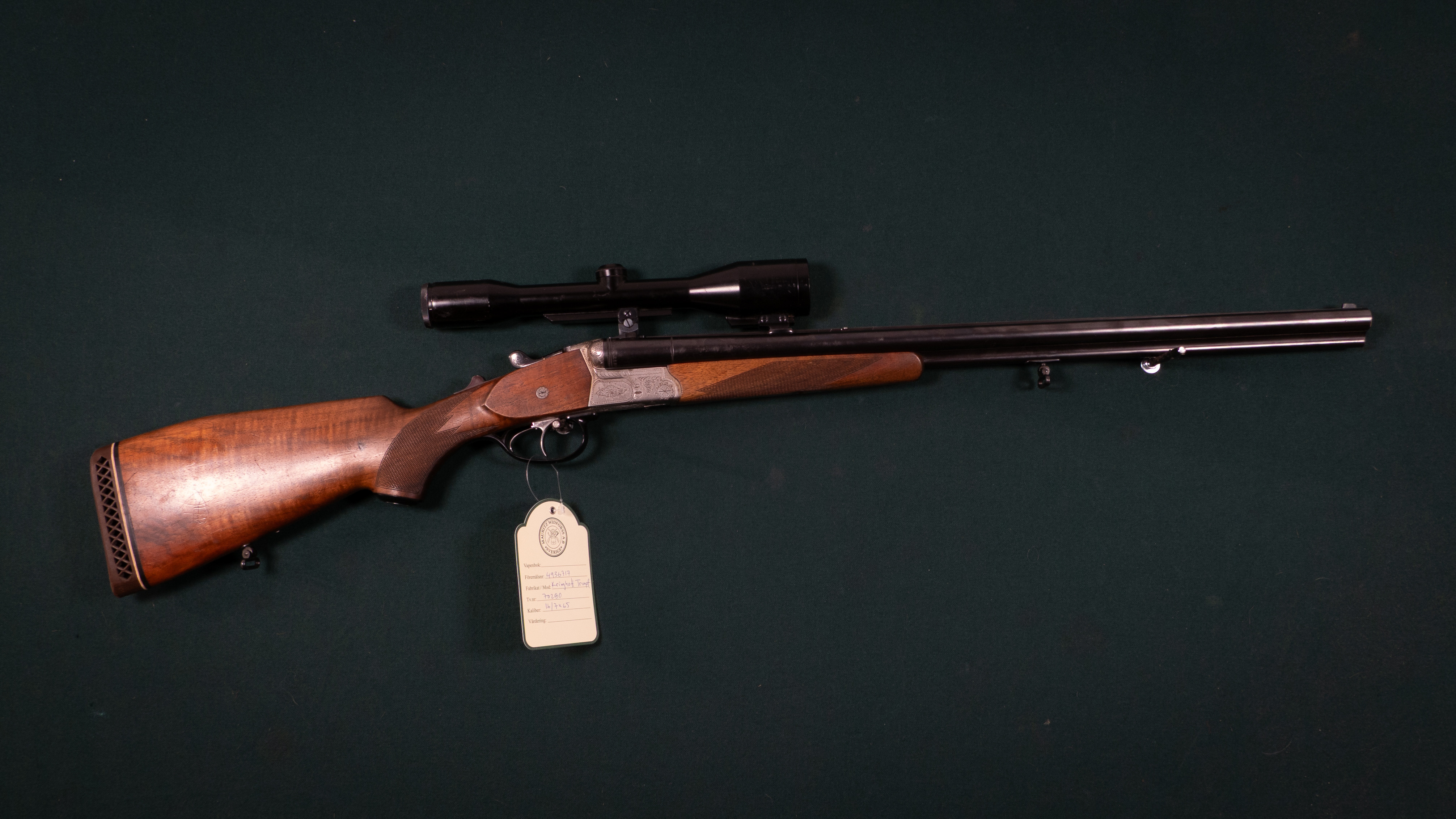 Krieghoff Trumpf kal. 16/7x65 Tillv.nr. 70280.