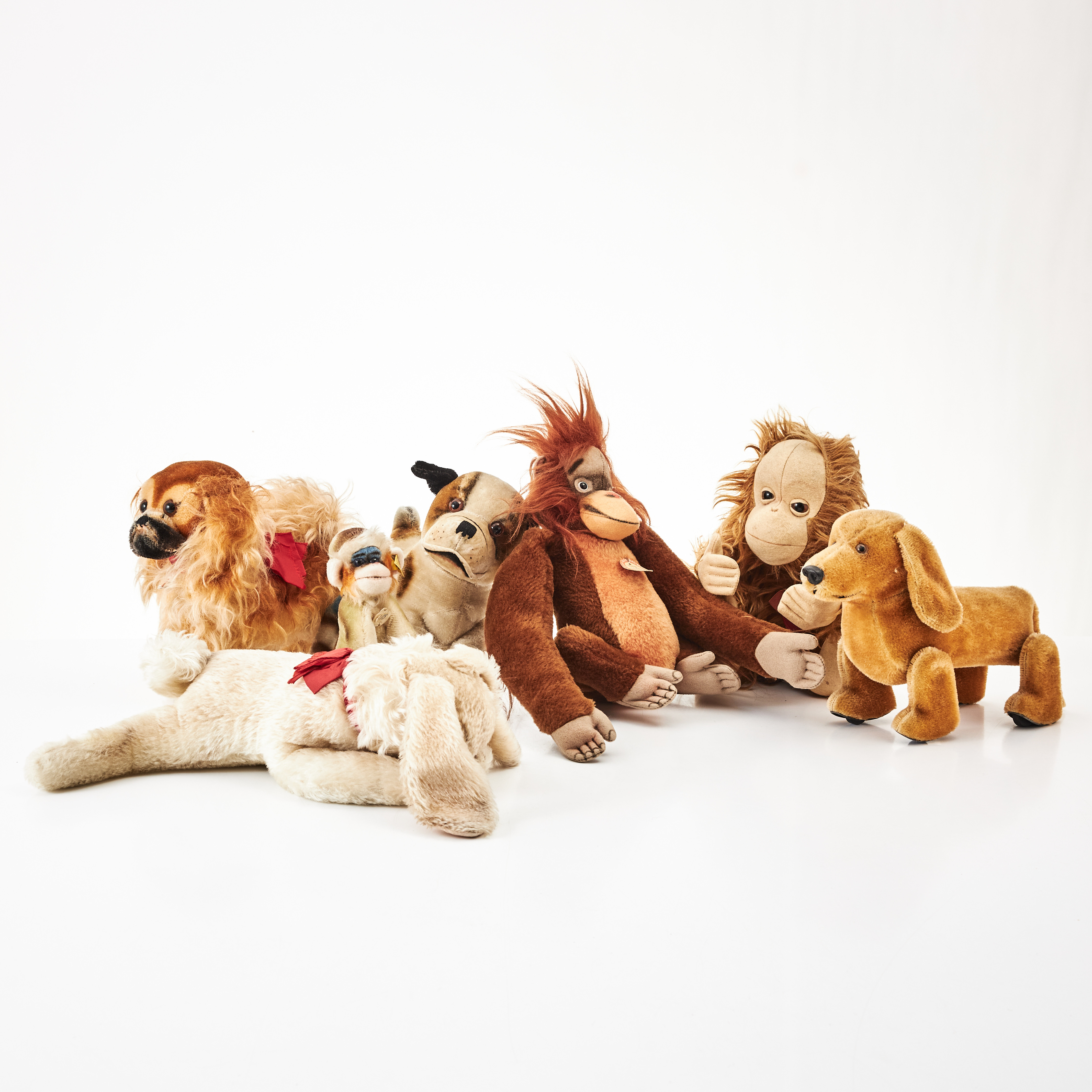 STEIFF & SCHOKO, Apor och andra gosedjur, 7 st.