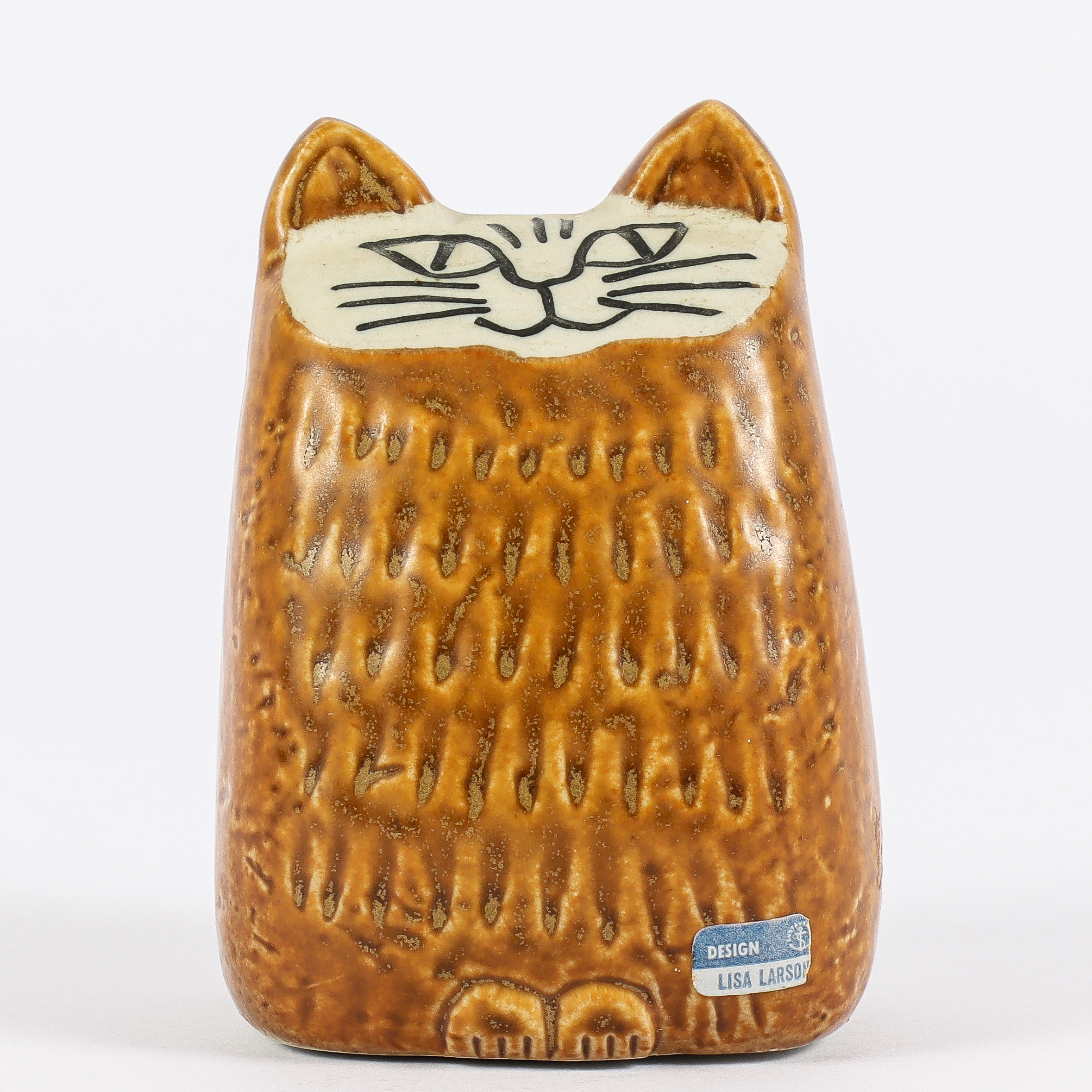 Figurin "Liten katt" ur serien Marsliv, stengods, Gustavsberg.