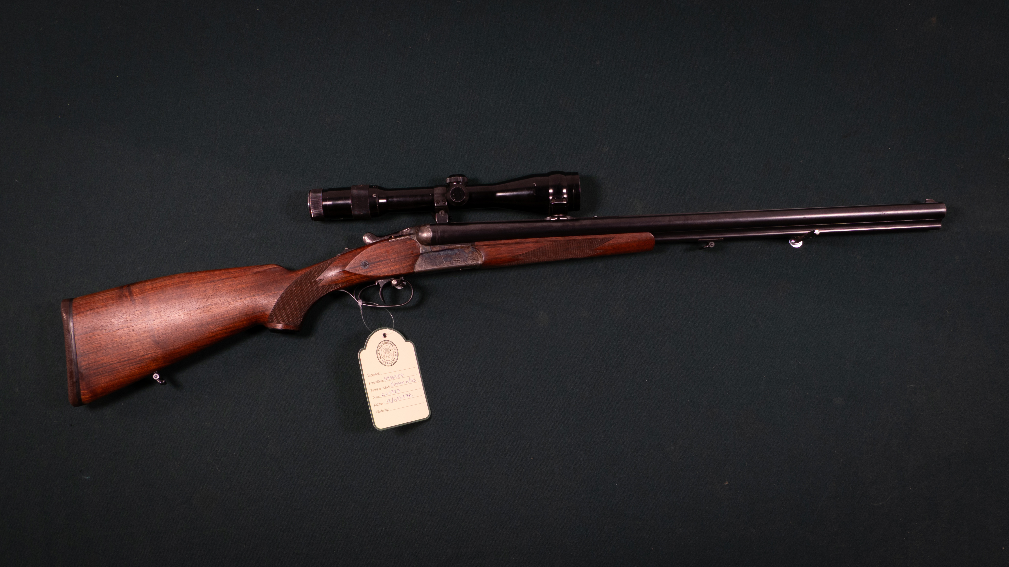 Simson m/32 Tillv.nr. 260727 kal. 12/6,5x57R.