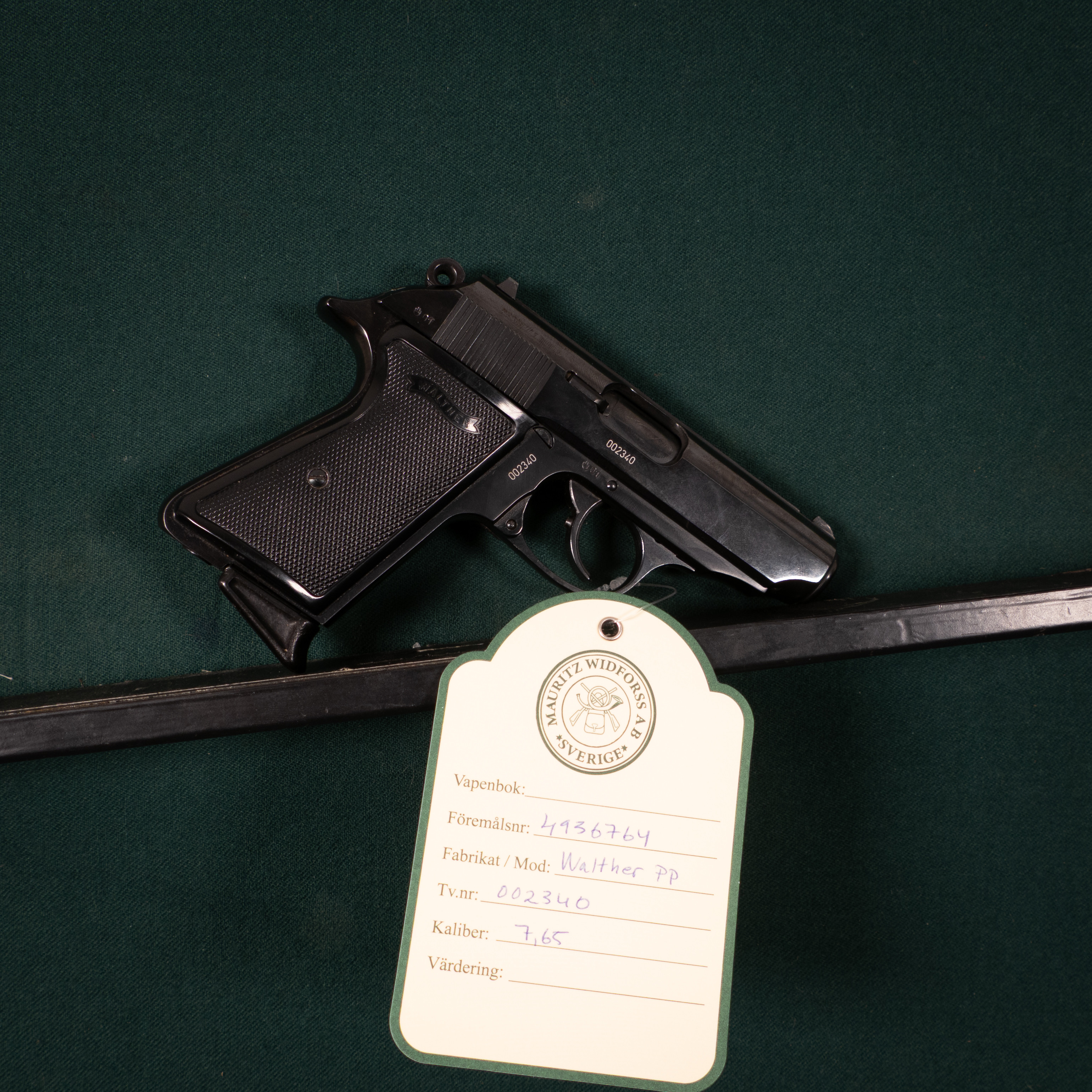 Walther PPK-E kal. 7,65 Tillv.nr 002340.
