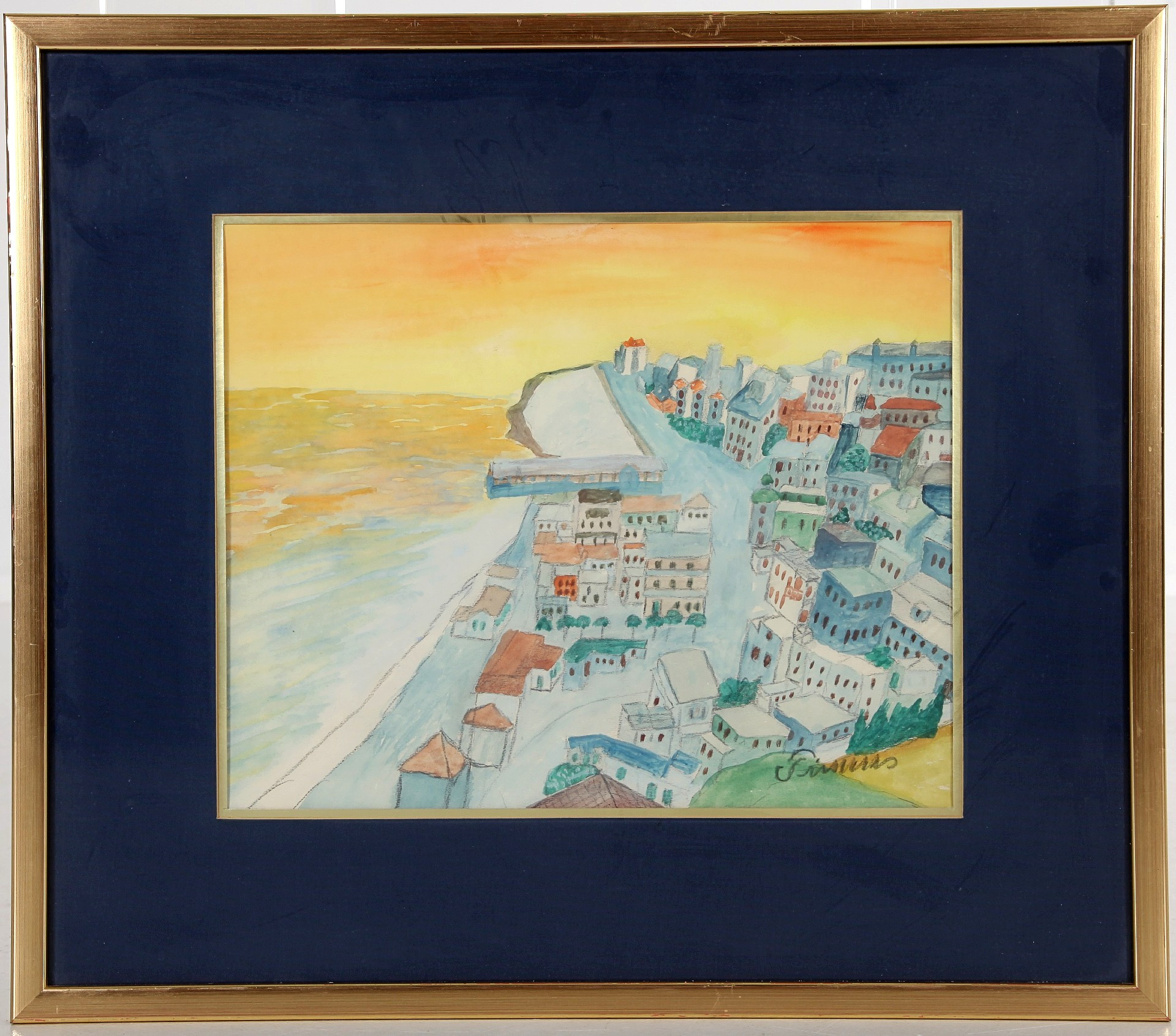 PRIMUS MORTIMER PETTERSSON. 1895-1975. Akvarell, signerad.