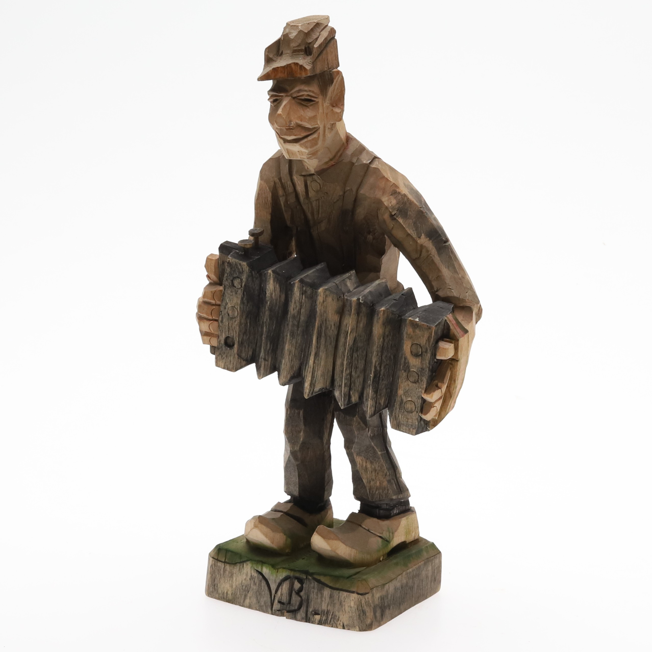 VILHELM BERGSTRÖM. TRÄFIGUR, signerad V B, 1900-talets mitt.