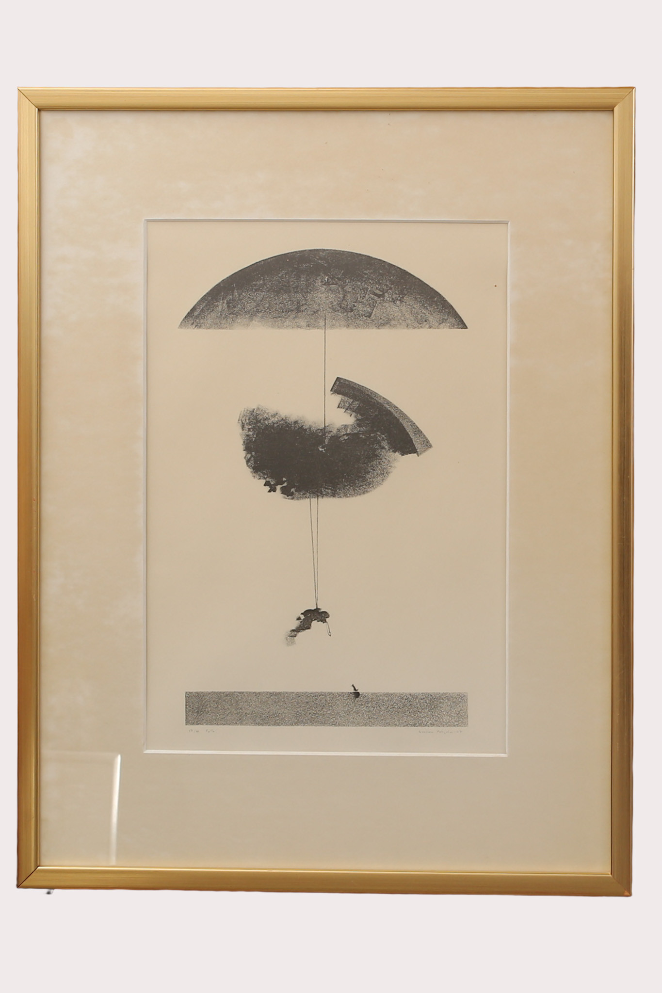 GUNNAR POHJOLA. Litografi, El Maassa Eikä Ilmassa, numrerad 17/99, signerad, daterad 1967.