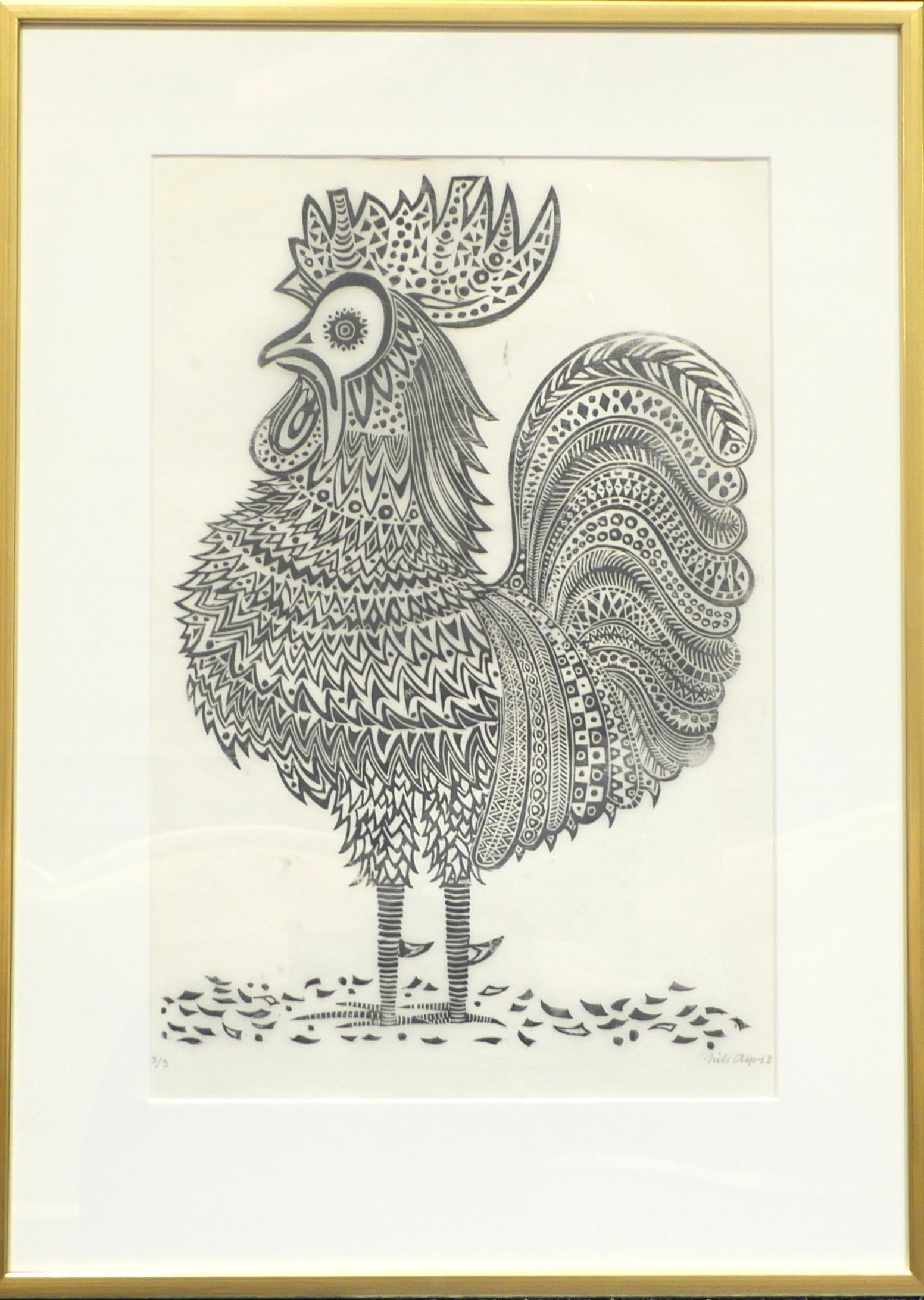 NILS ASP. LITOGRAFI, Tupp, numrerad 3/3, signerad -68.