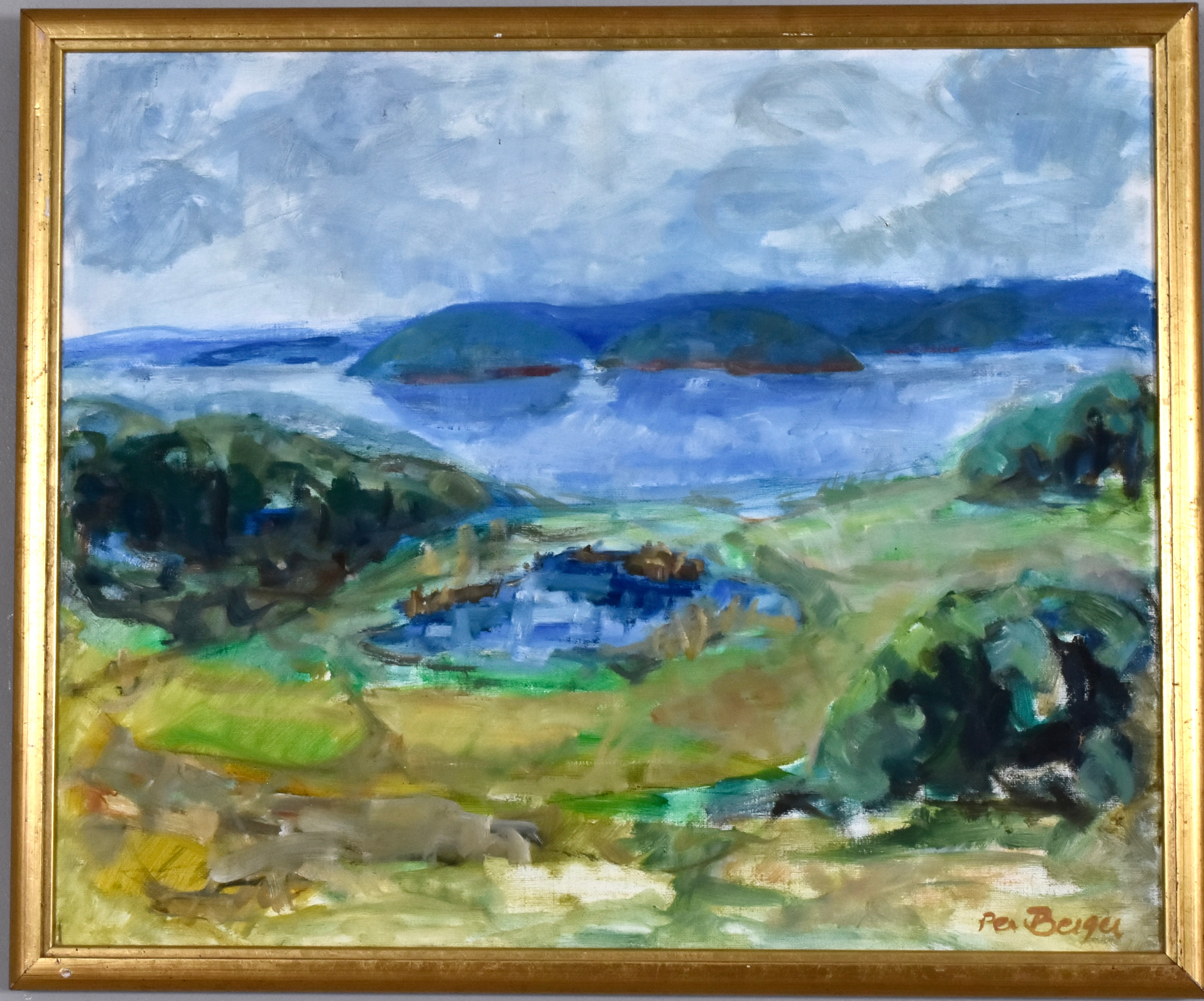 PER BERGER. Olja på duk.