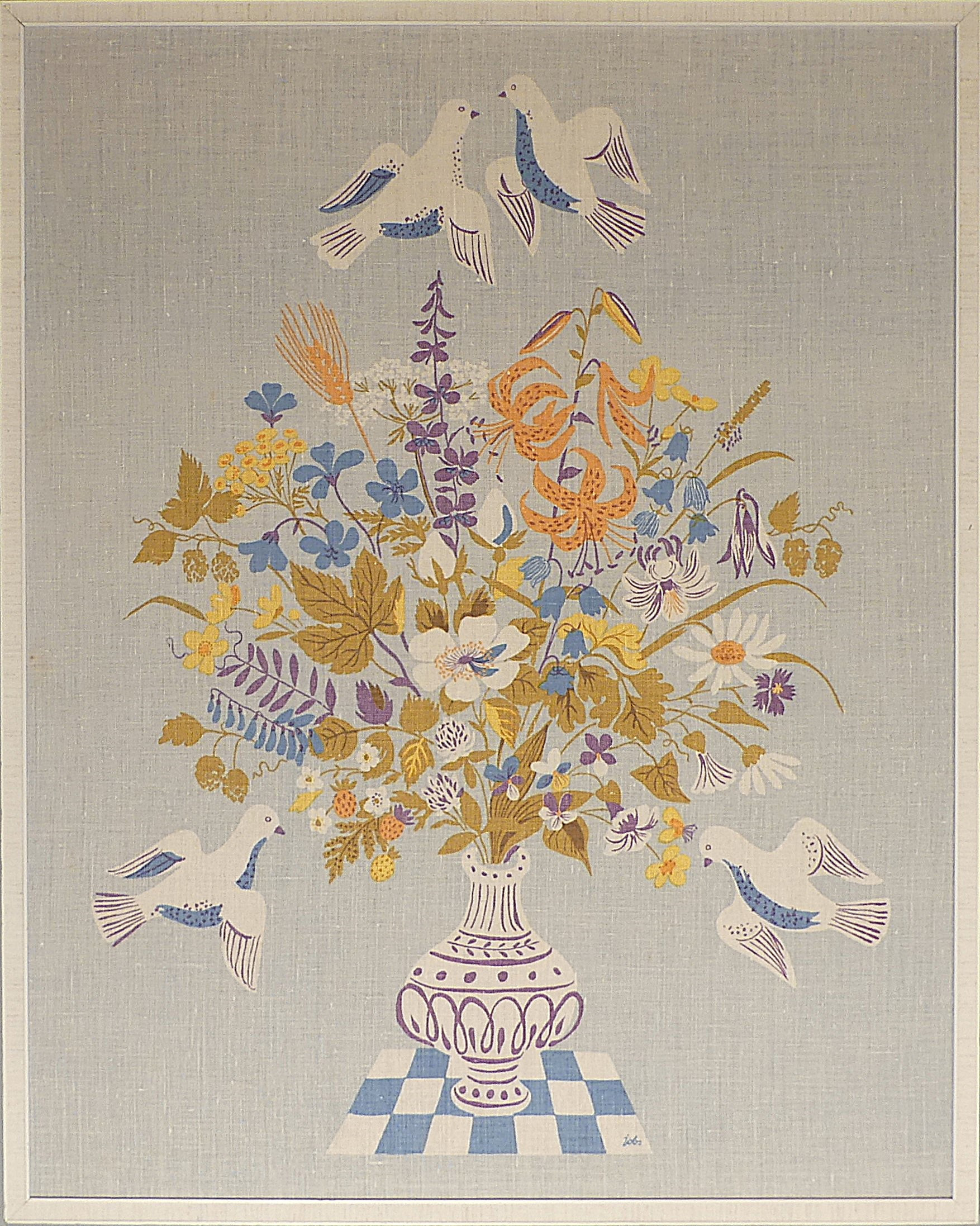 LISBET JOBS. textiltryck, "Duvor".