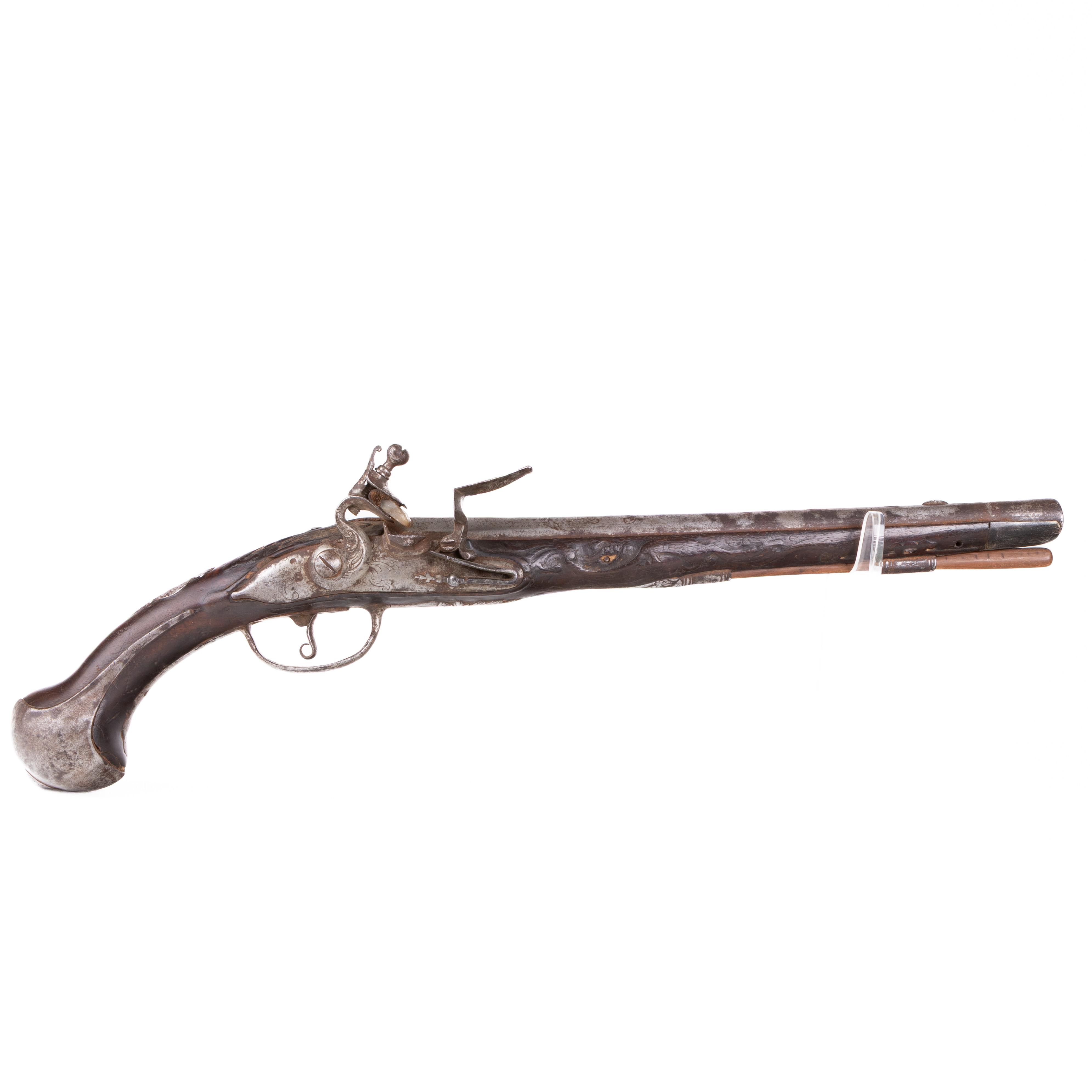 FLINTLÅSPISTOL, för ottomanska marknaden, Italien, 1700-tal.