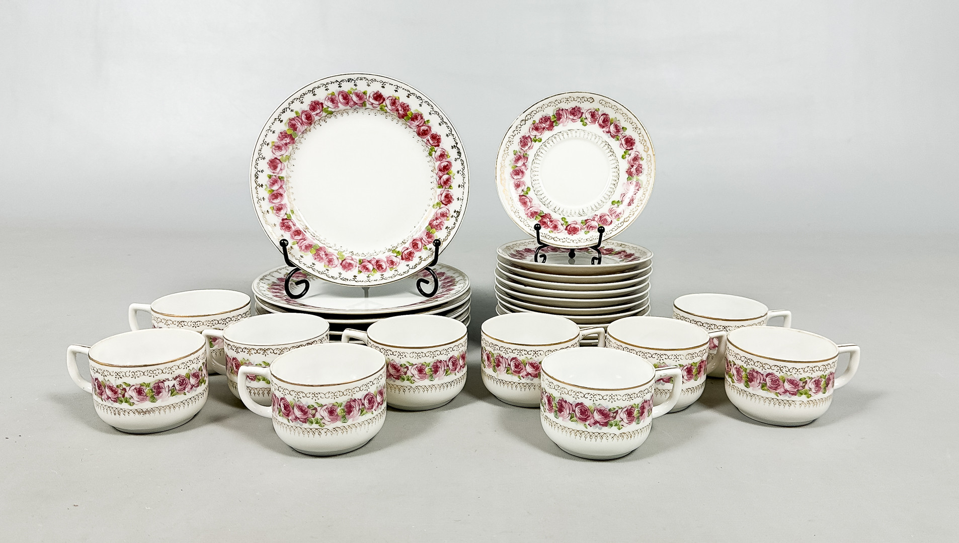 KAFFESERVIS, 28 delar, Terra, benporslin, Tyskland, 1900-tal.