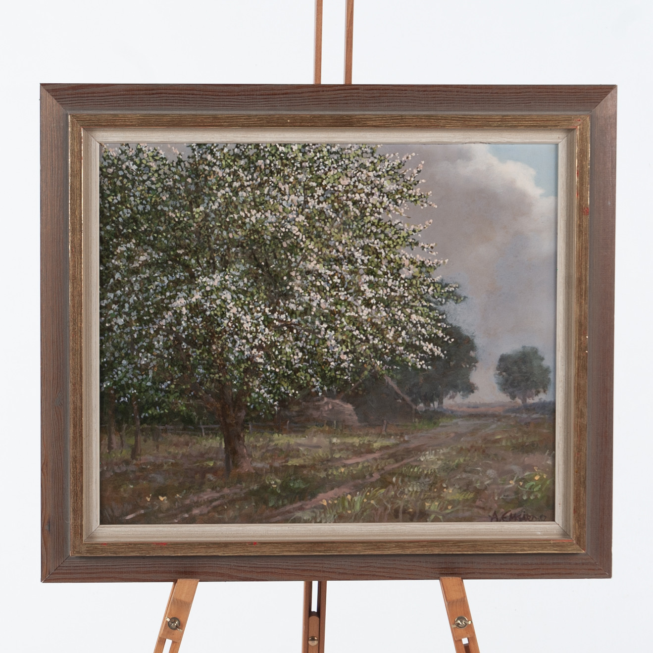 ANDERS EMGÅRD. Olja och tempera på pannå, ”Efter försommaregnet”.