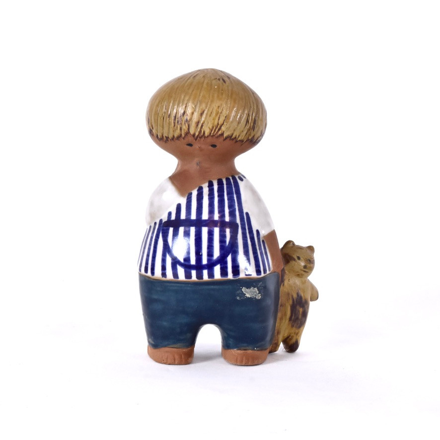 LISA LARSON. Figurin, stengods, "Malin", Gustavsberg.