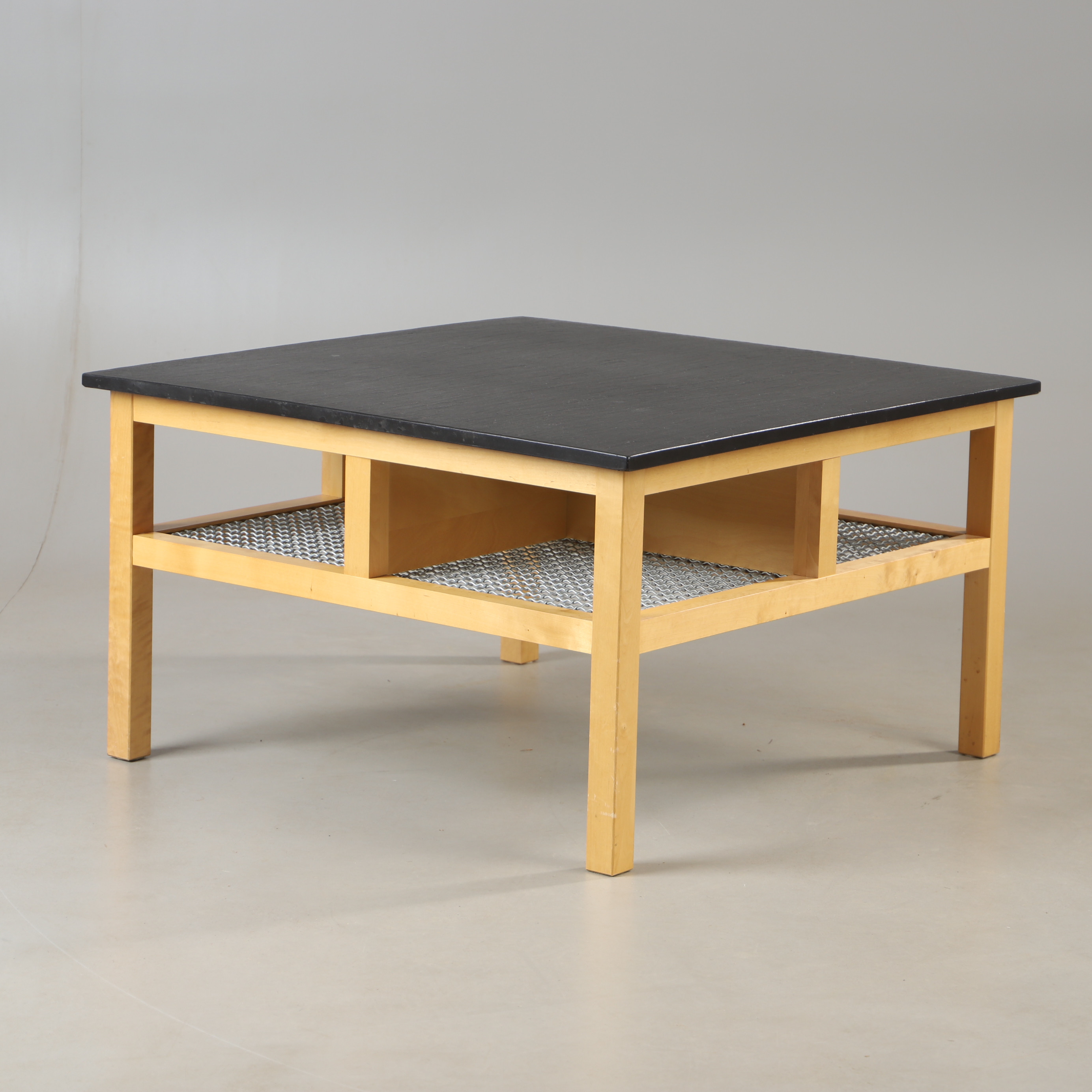 SOFFBORD, skifferskiva med björk underede, 2000-tal.