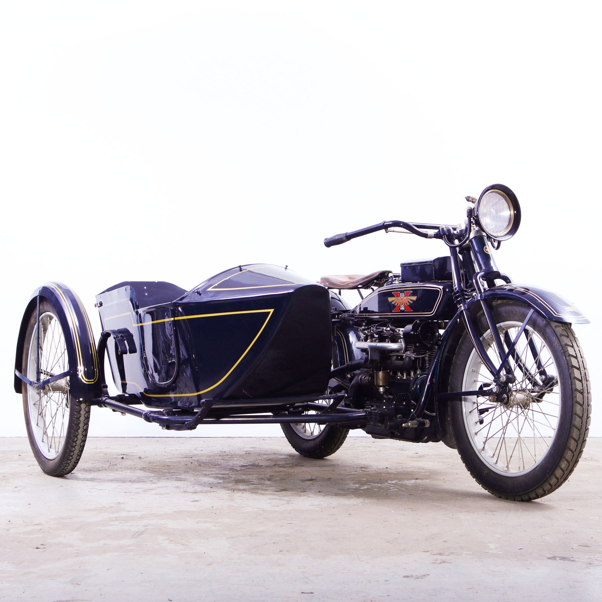 HENDERSON, modell K, med sidovagn, 1921, USA.