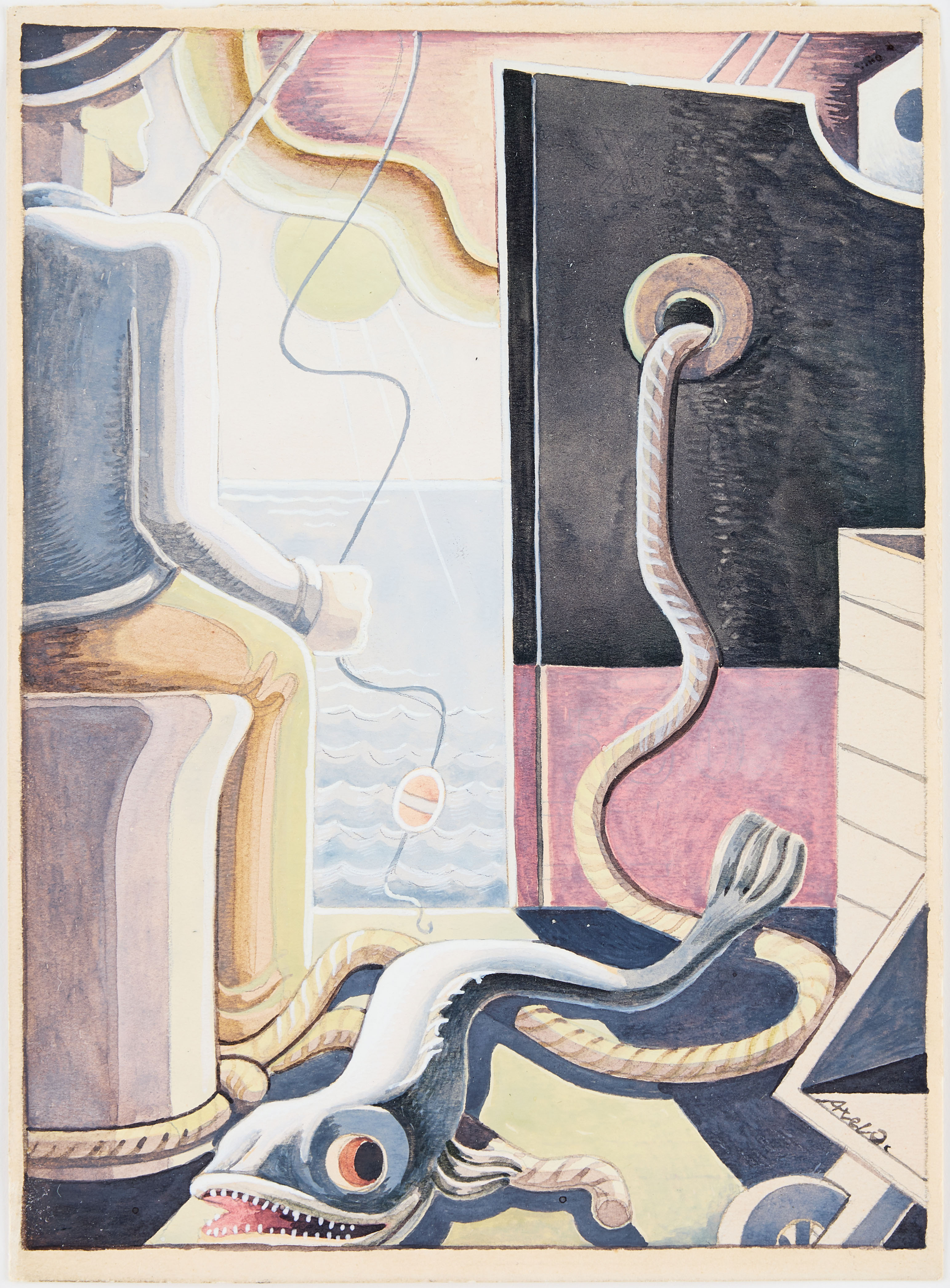 AXEL OLSON. Fiskare med sitt spö och dagens fångst.