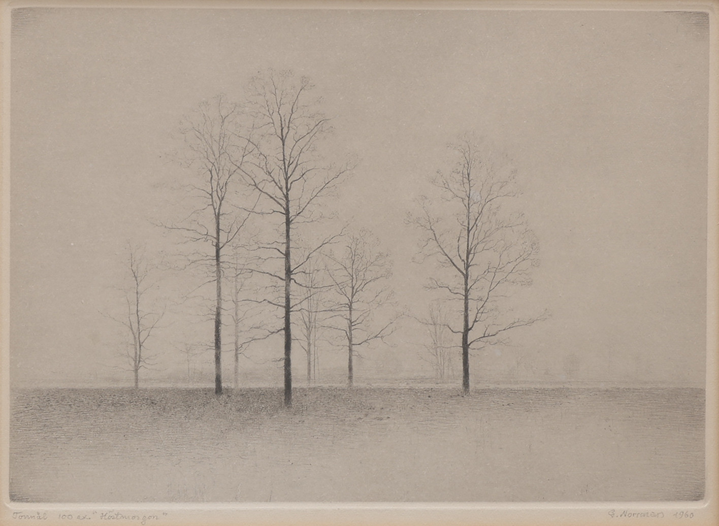 GUNNAR NORRMAN. "HÖSTMORGON", 1960.