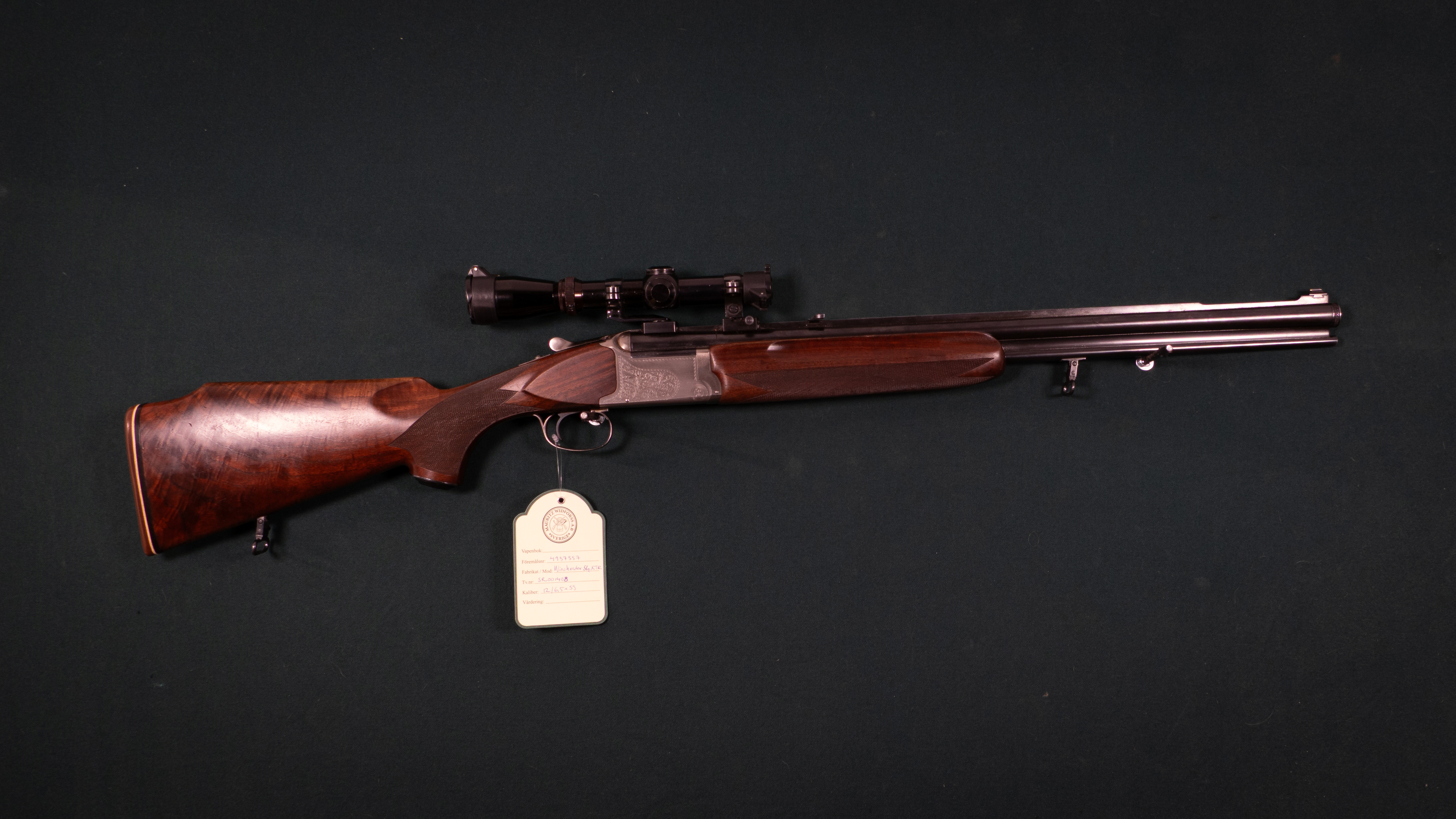 Winchester Super Grade XTR 12/6,5x55 Tillv.nr. SR001408.