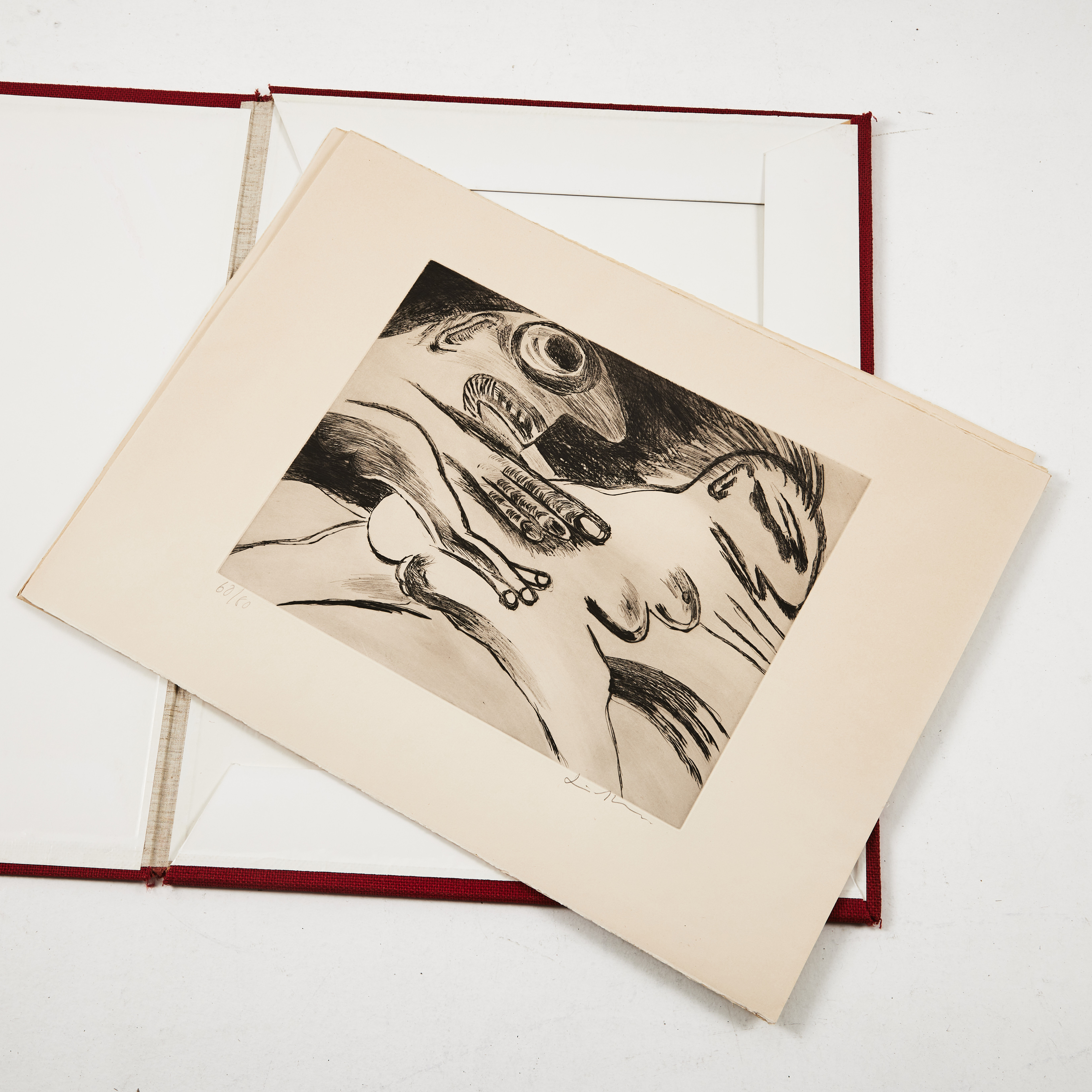 BENGT LINDSTRÖM. ”Anges et Demons”, portfölj med 10 etsningar, signerade, numrerade 60/80.