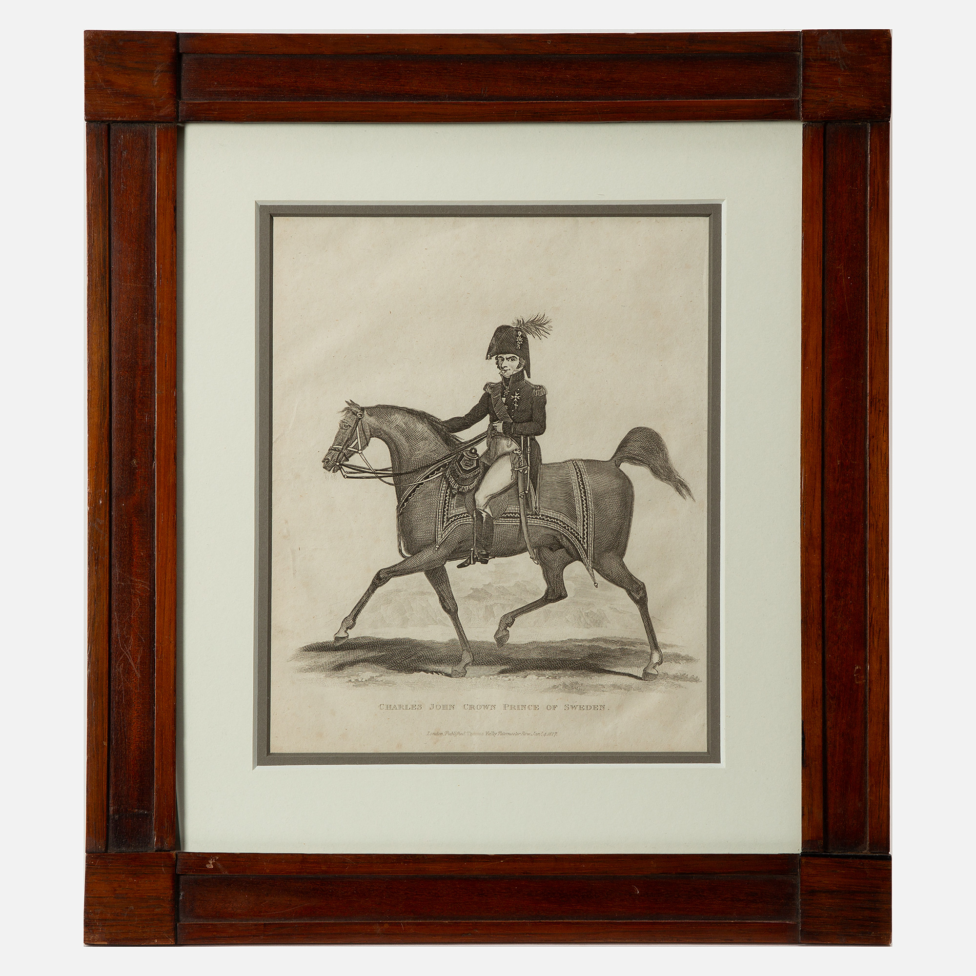 ETSNING, Karl XIV som kronprins, England, 1817.