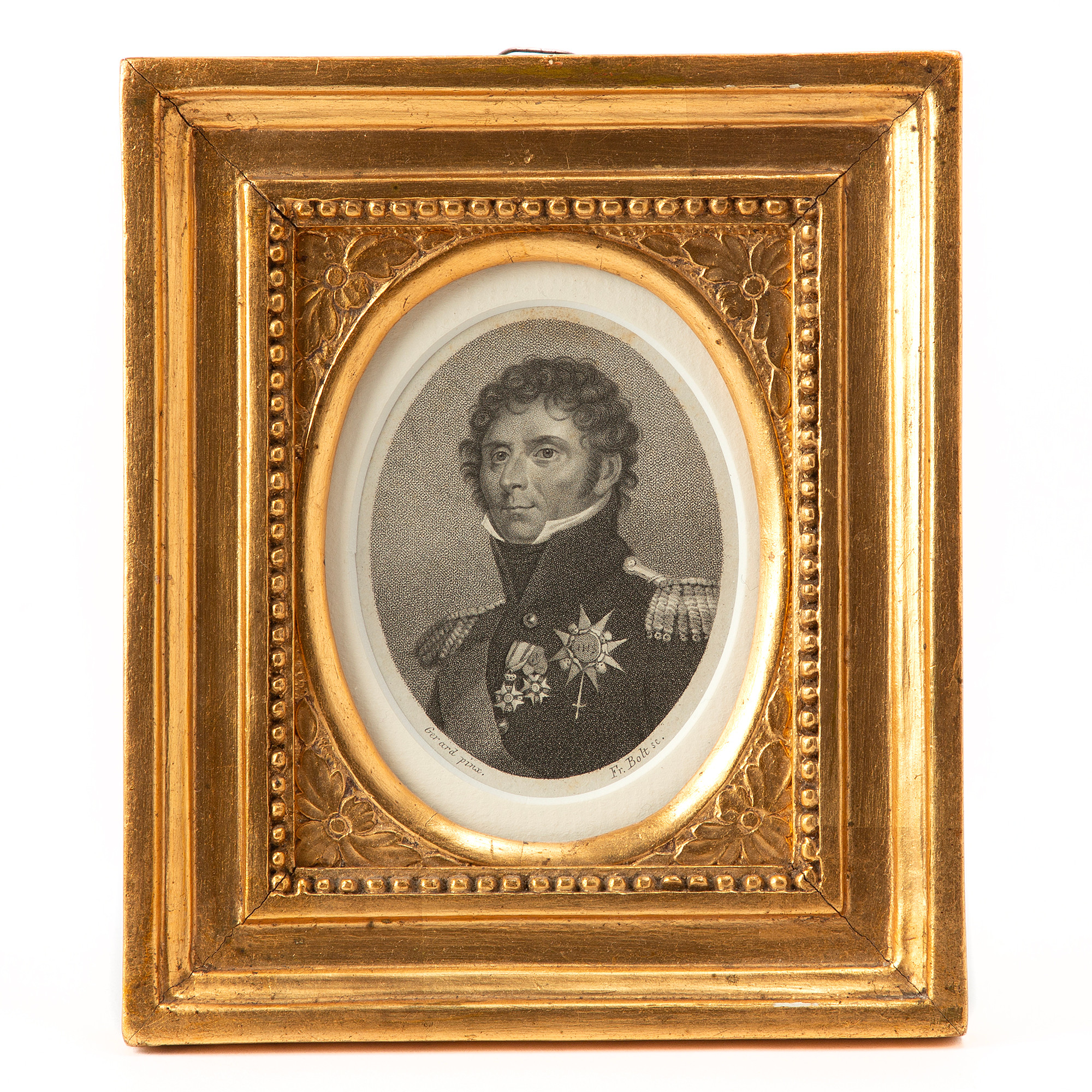 GÉRARD PINX. Etsning, Kung Karl XIV, 1800-tal.