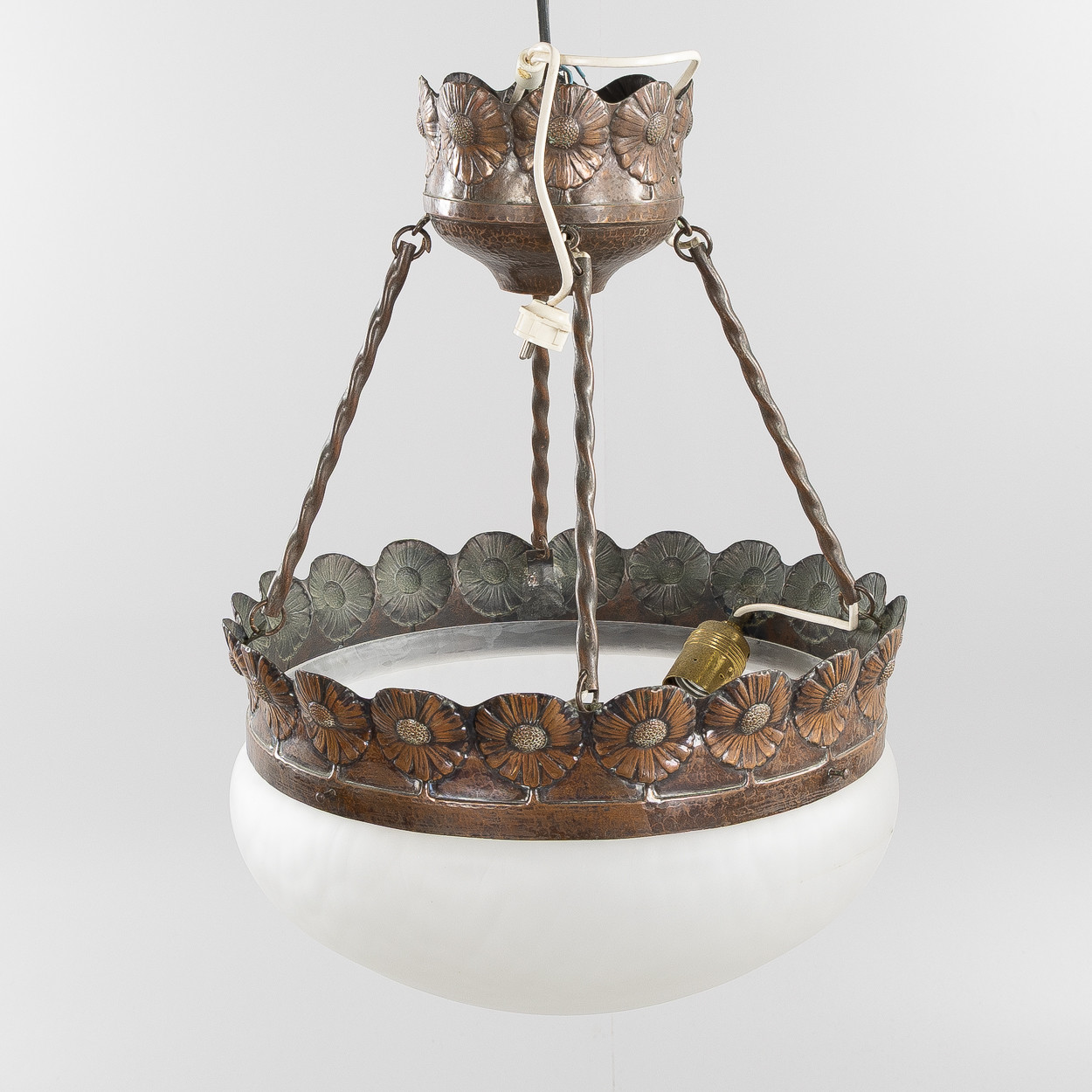 TAKLAMPA, koppar, jugend, 1900-talets första del.