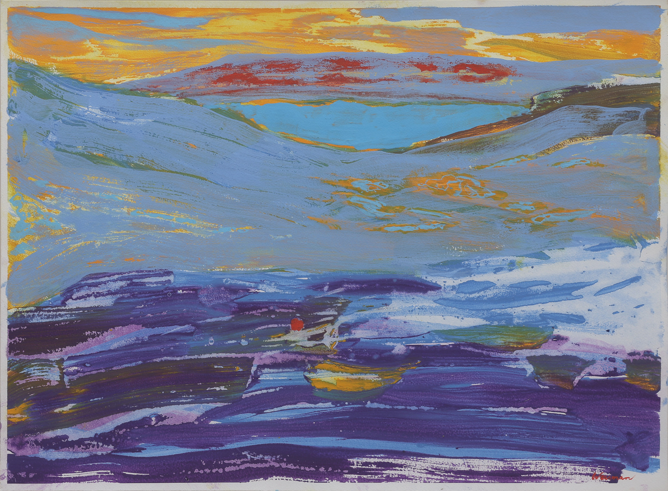 BJÖRN WESSMAN (FÖDD 1949). ABSTRAHERAT LANDSKAP.