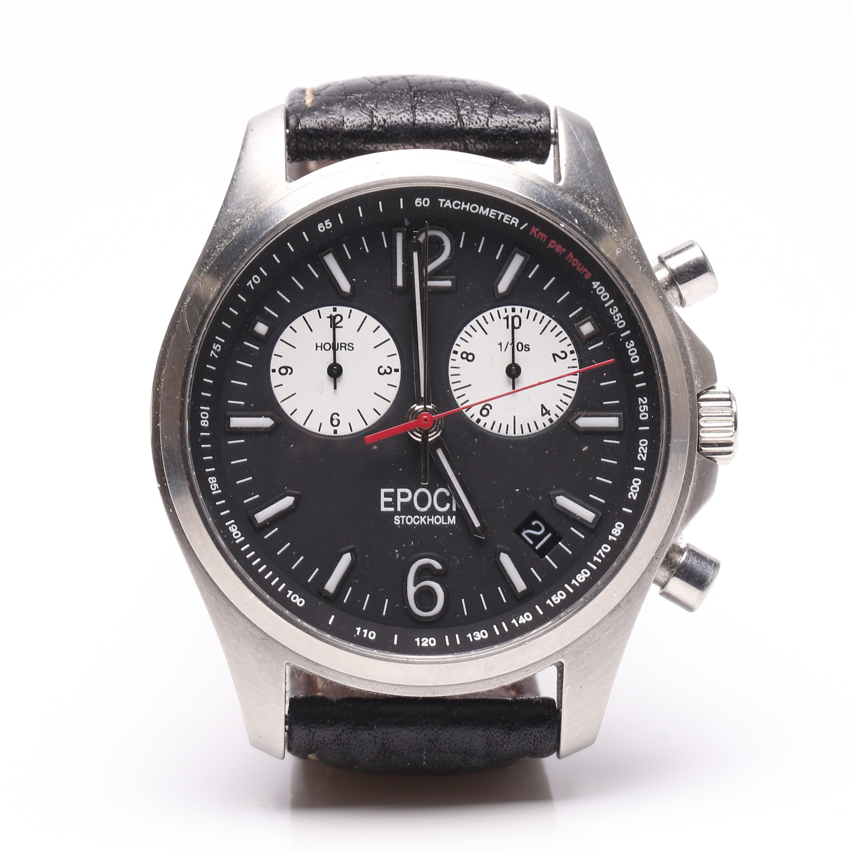 EPOCH. armbandsur, "Racing Chronograph by Epoch & Carl Rosenblad", Stockholm.