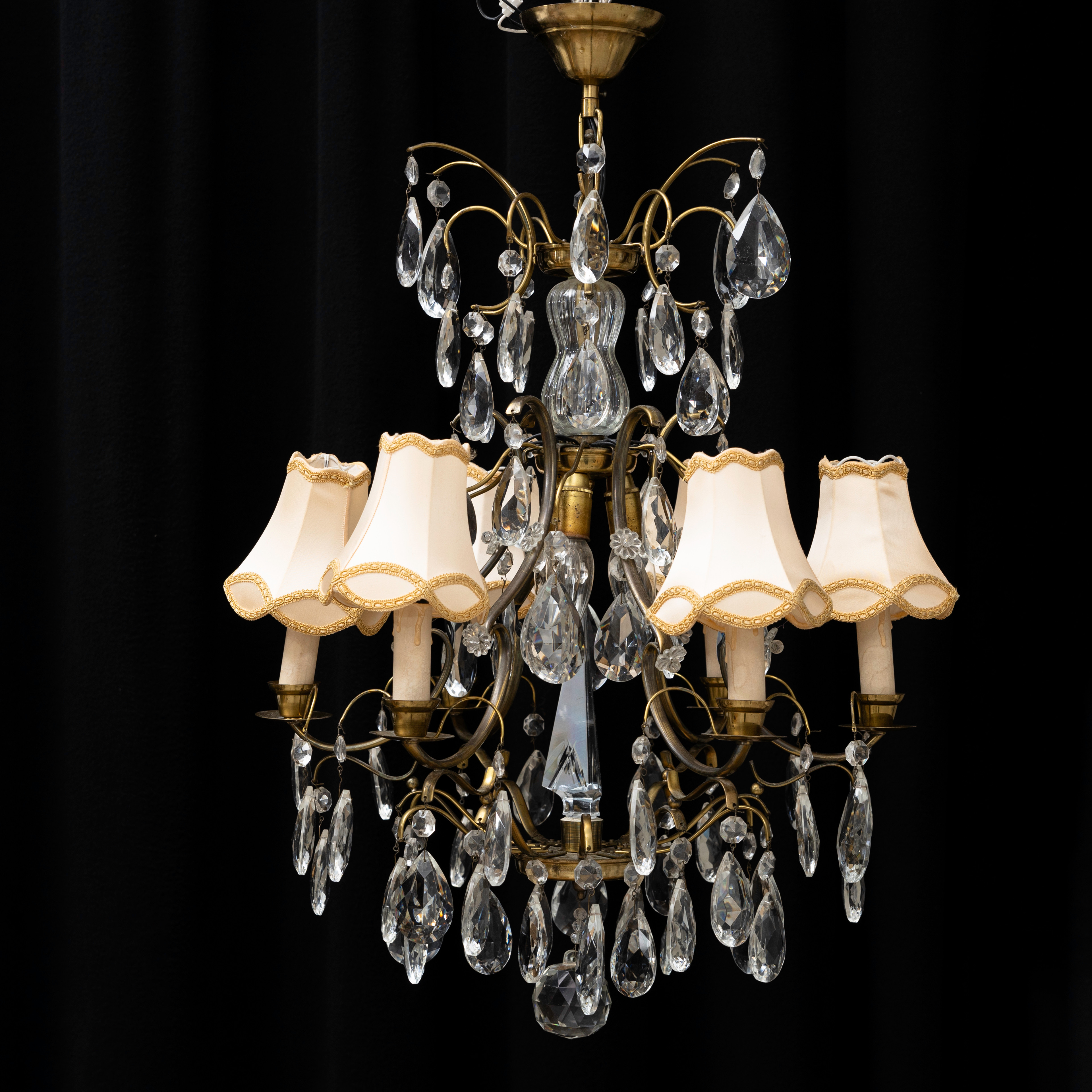 LJUSKRONA, barockstil, 1900-tal. Höjd ca 65 cm.