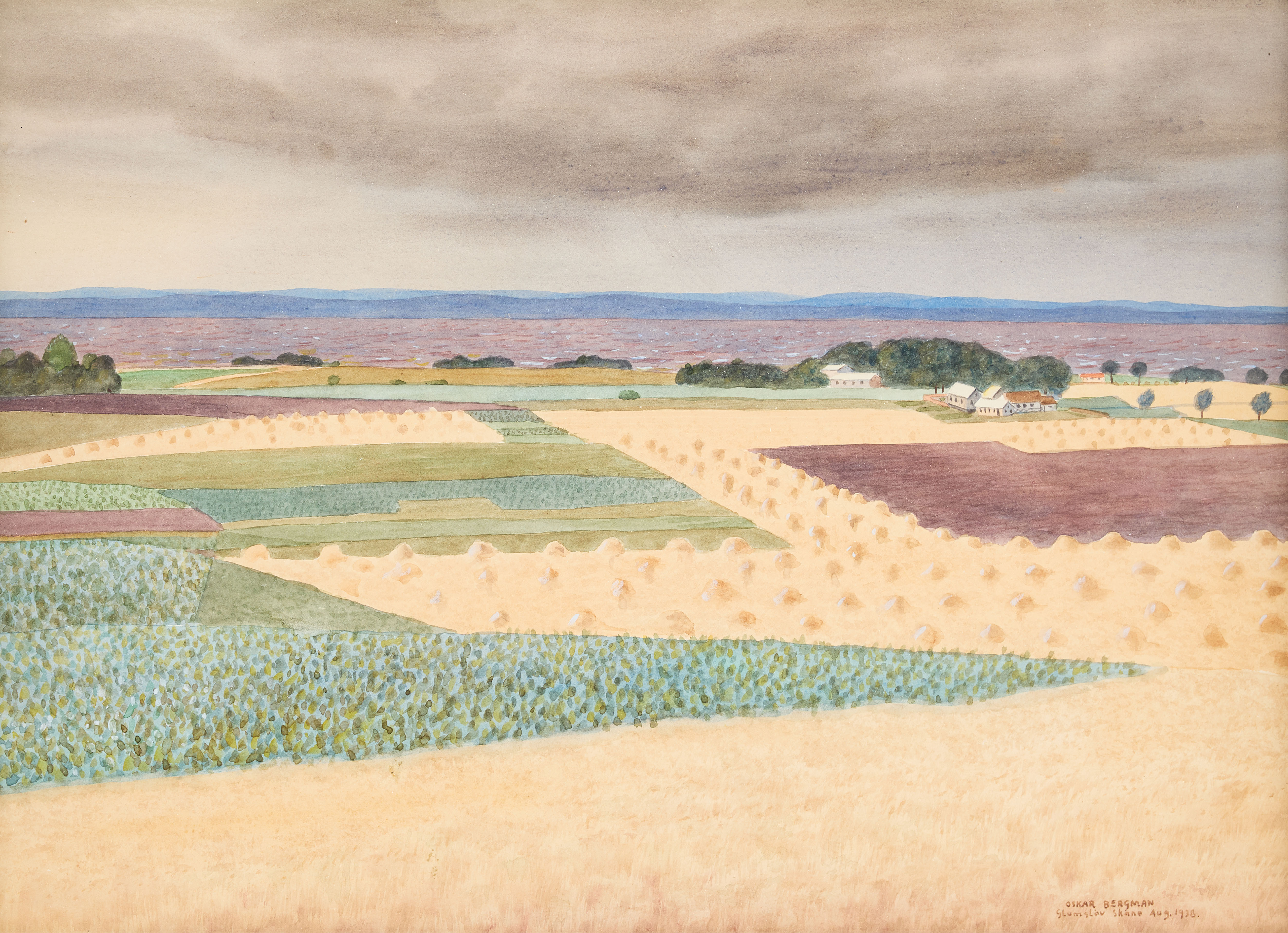 OSKAR BERGMAN. "Vid Glumslöv".