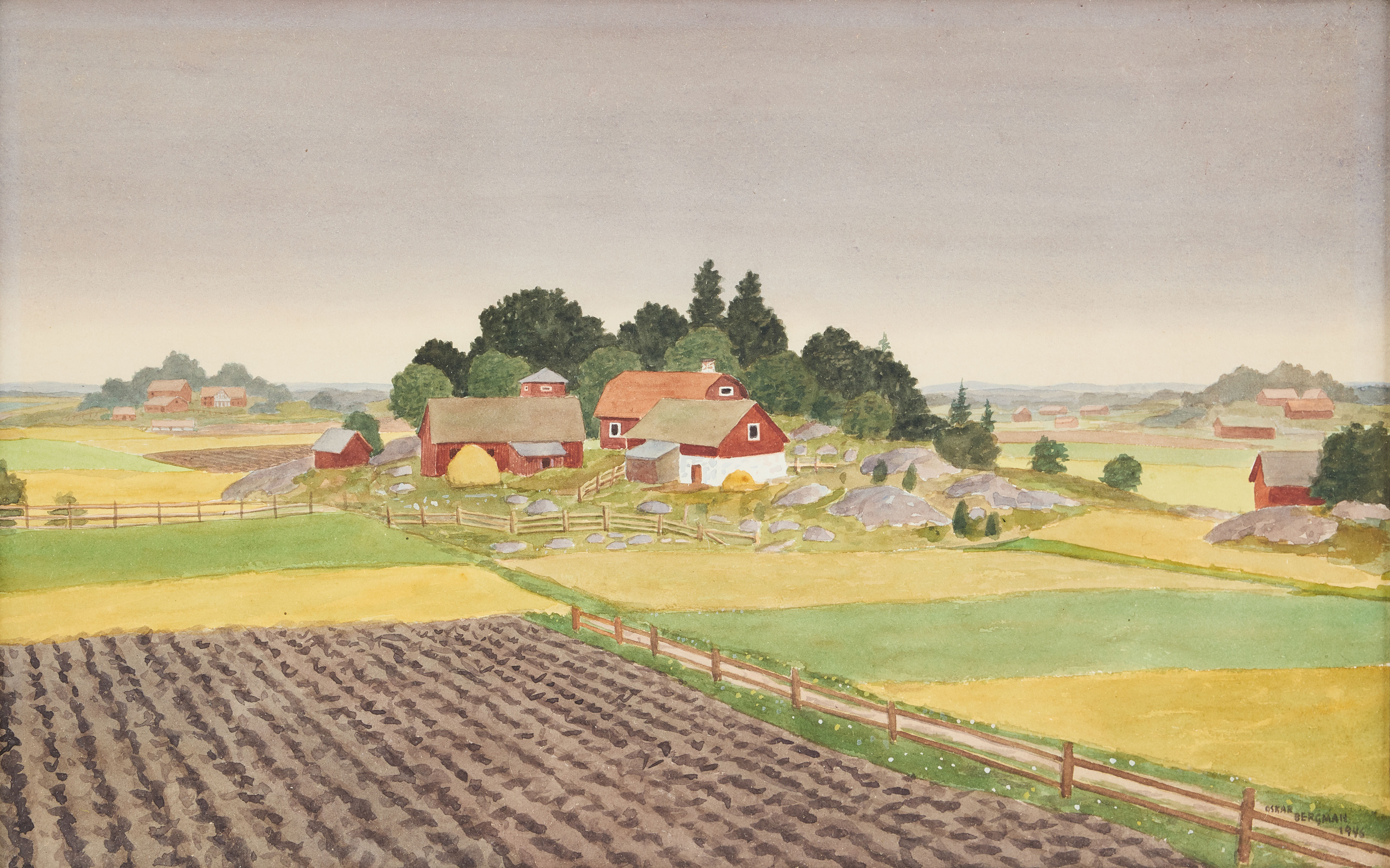 OSKAR BERGMAN. "Upplandsslätten"/"Från Uppland".