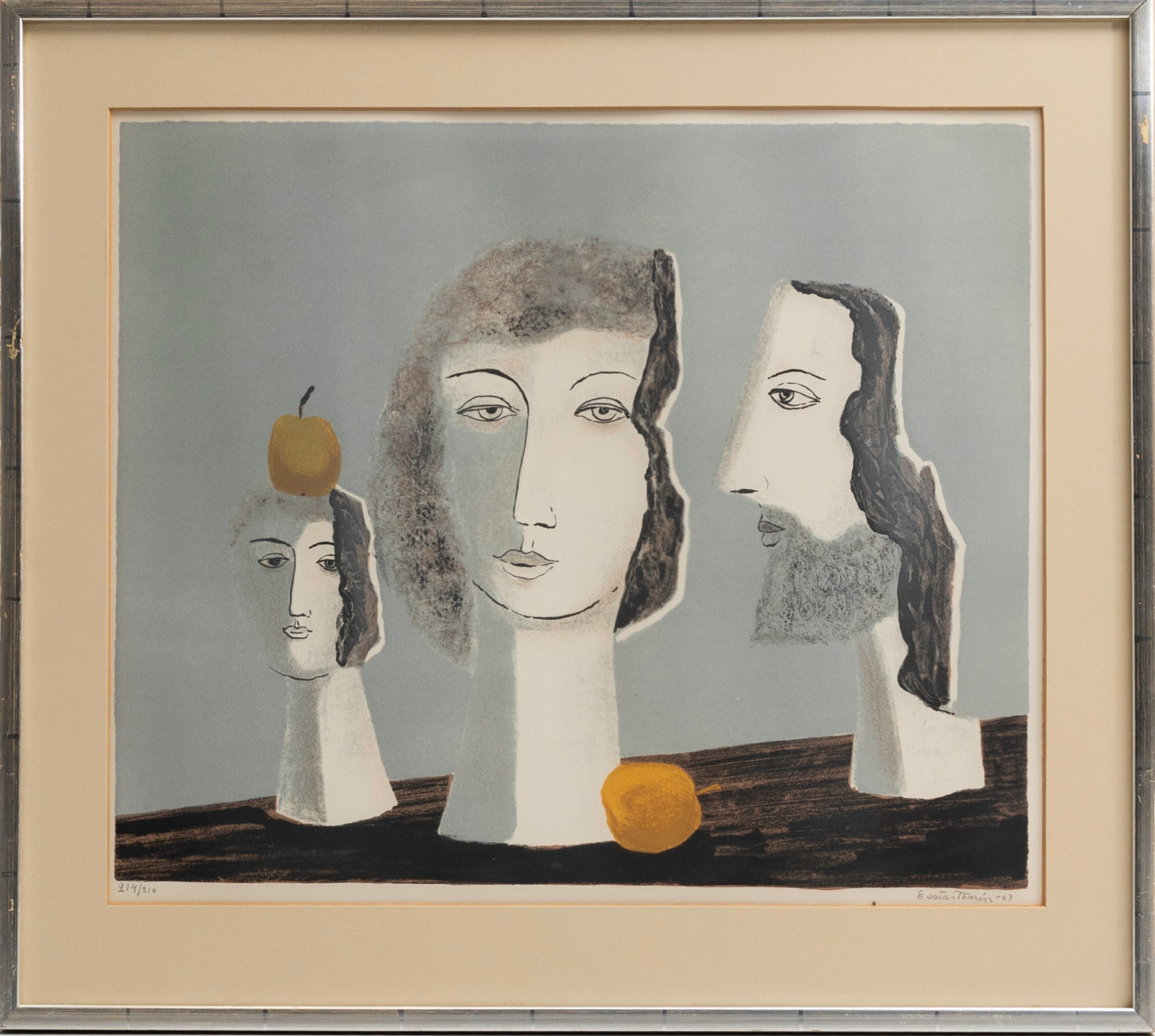 ESAIAS THORÉN. Färglitografi, signerad och numrerad 214/320.