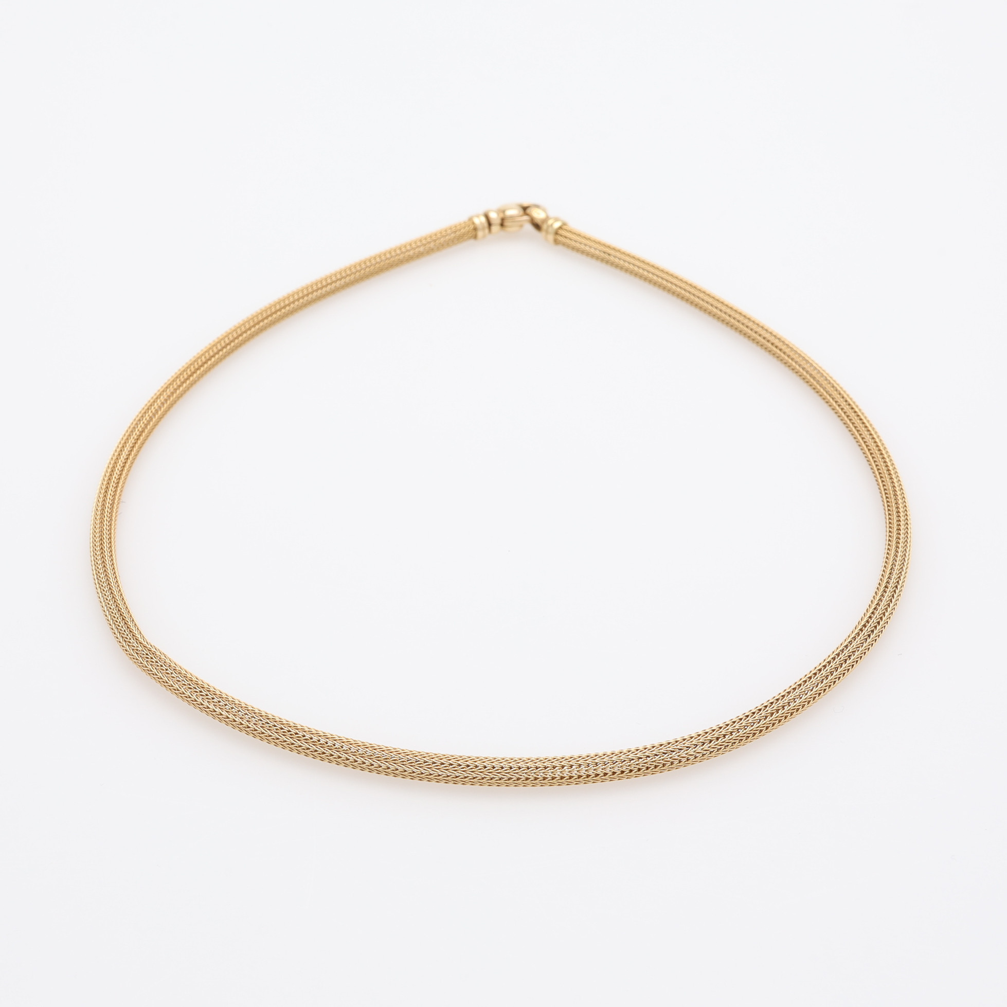 COLLIER, 14K GULD, RUND RÄVSVANS, FRIEDRICH BINDER & CO, Ca. 17,4 g.