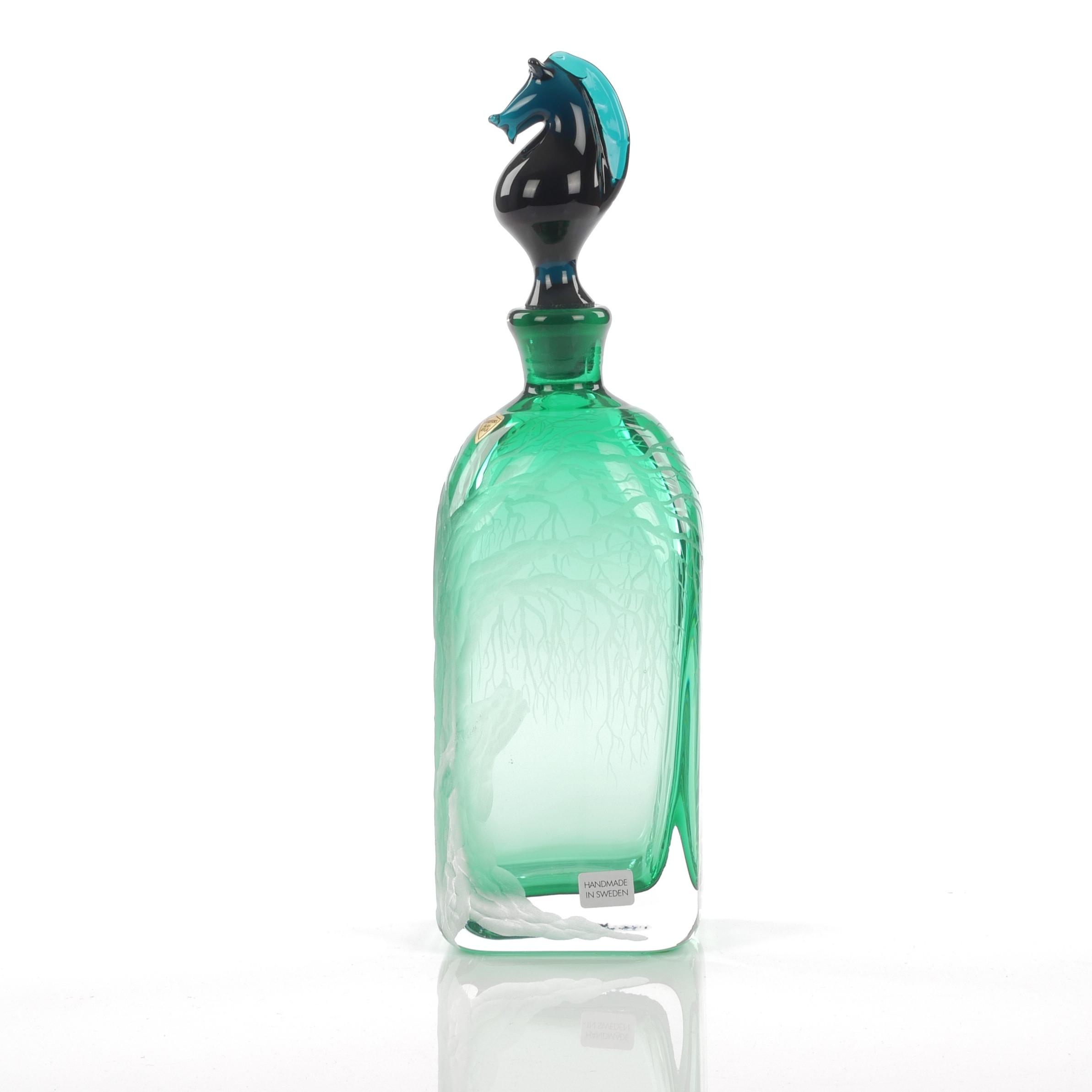 HERMANN WINTERSTELLER. Karaff med propp, Orrefors Glasateljé.