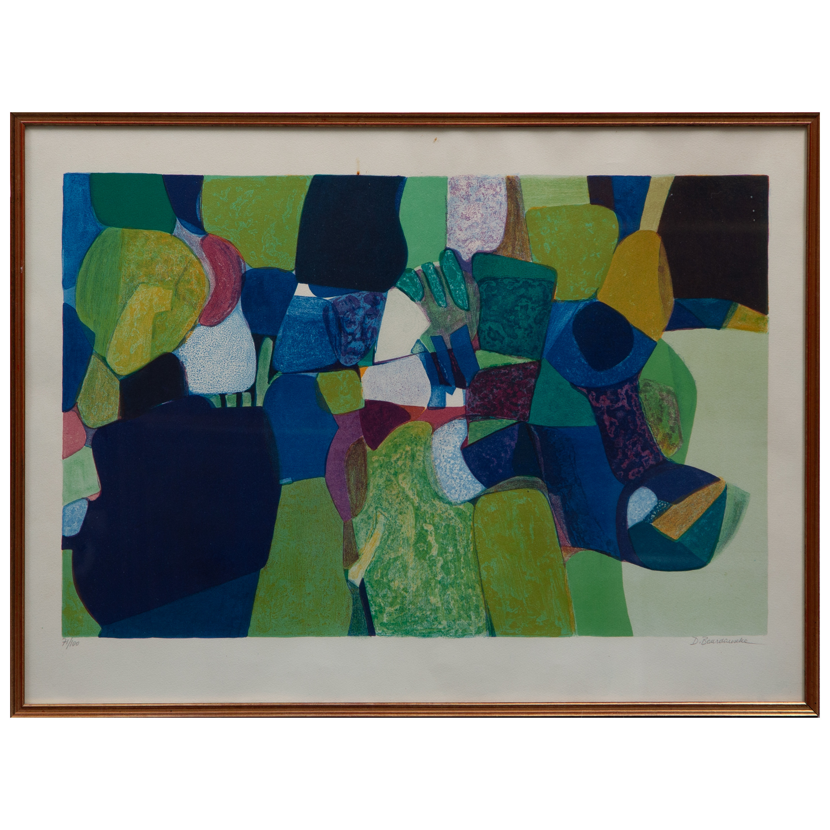 DENISE BOURDOUXHE (1925-1990) FRANKRIKE "GRAND ENSEMBLE" LITOGRAFI 71/100, SIGNERAD.