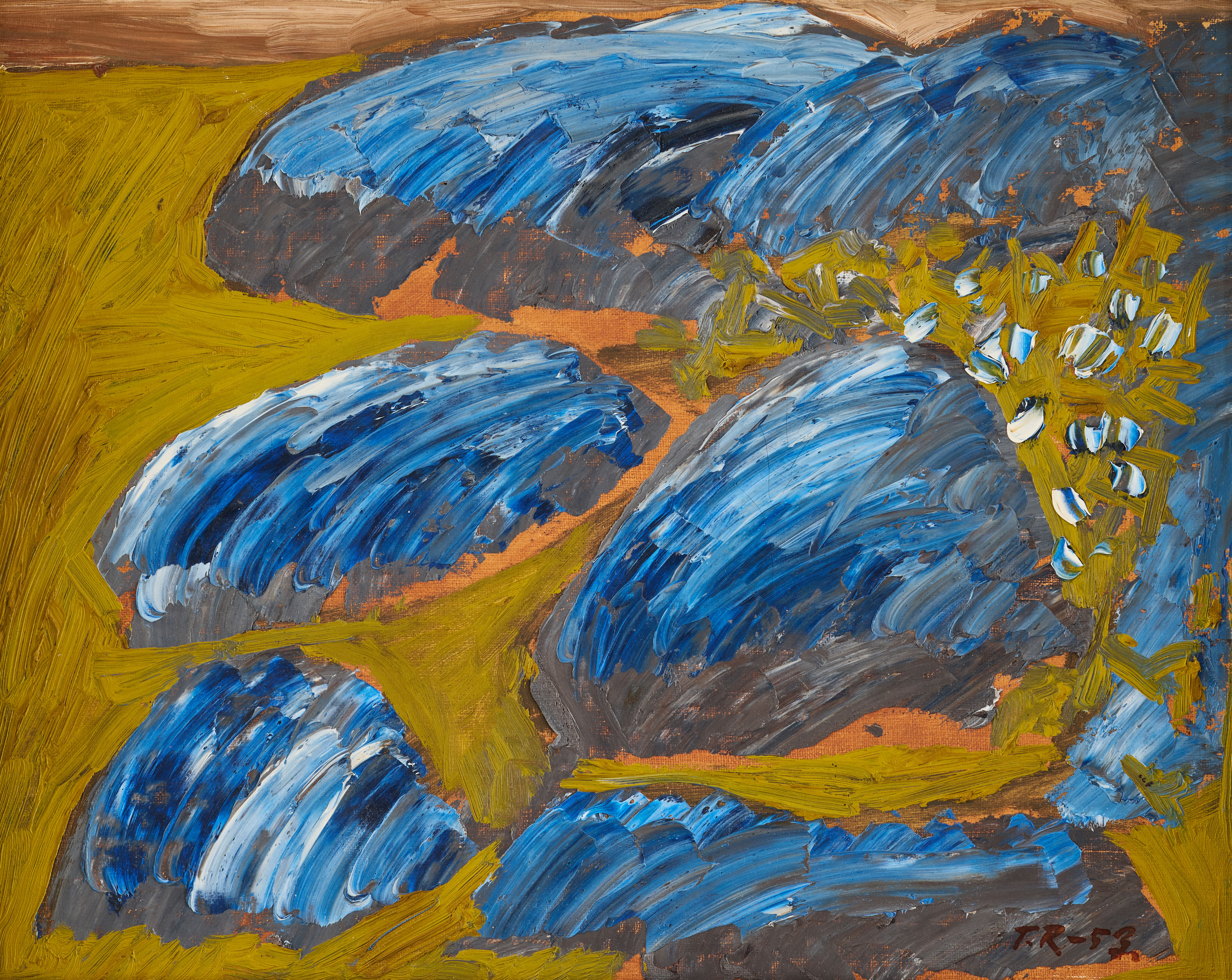 TORSTEN RENQVIST. "Blåa berg".